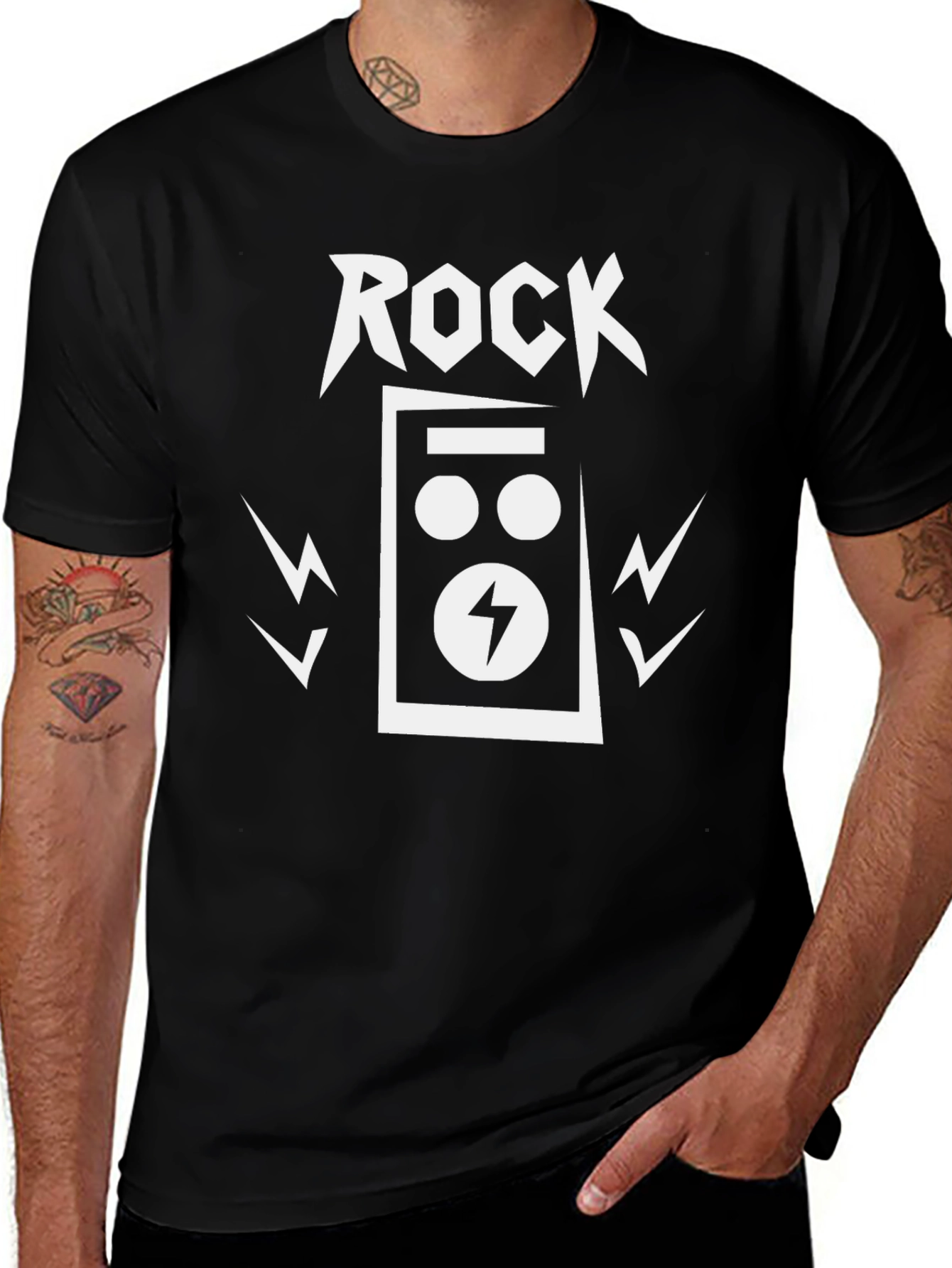 Rock Music Graphic Black T-Shirt