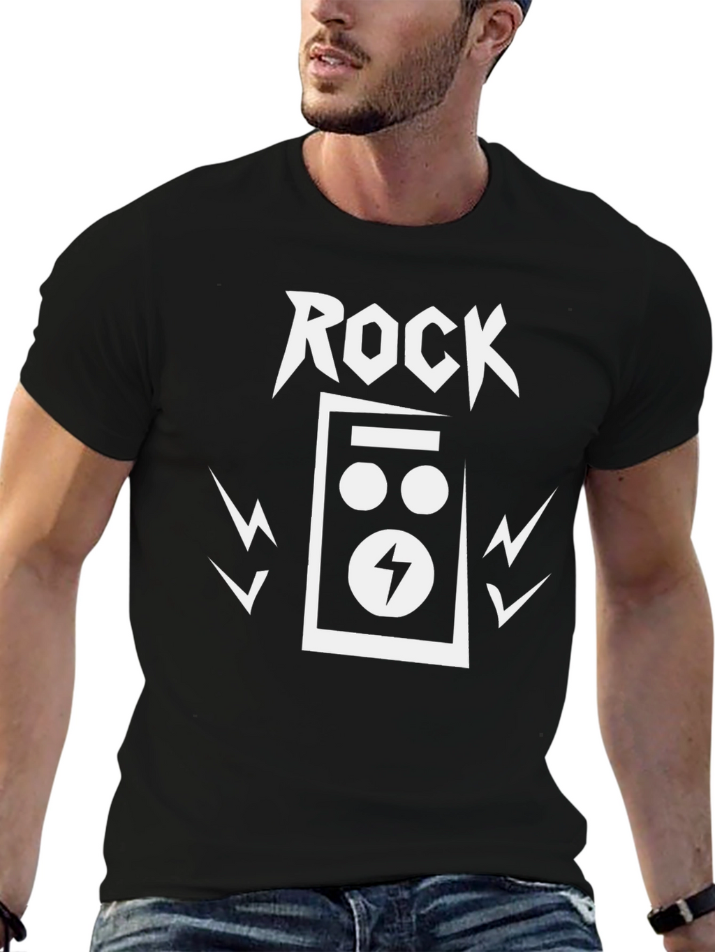 Rock Music Graphic Black T-Shirt