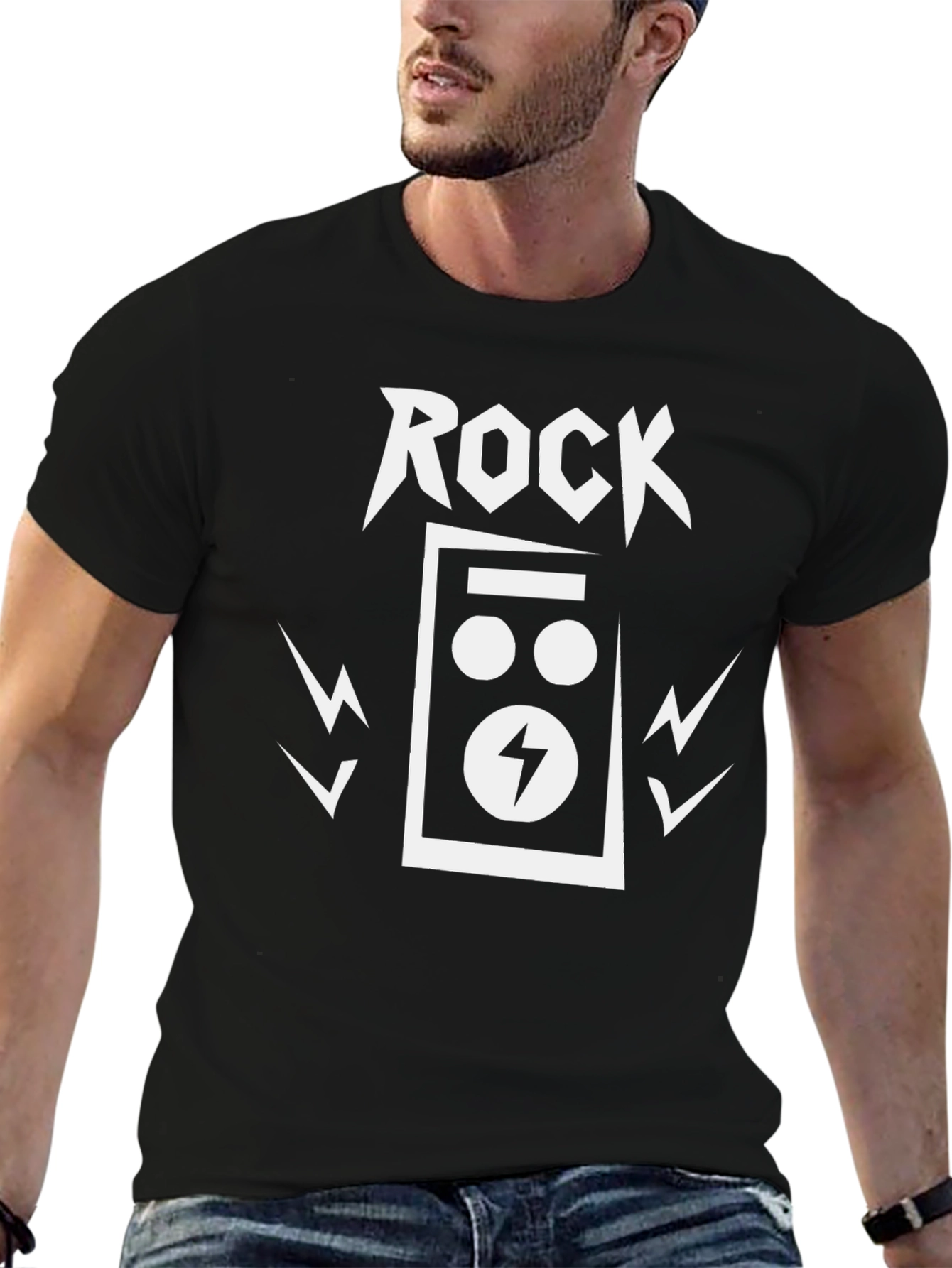 Rock Music Graphic Black T-Shirt