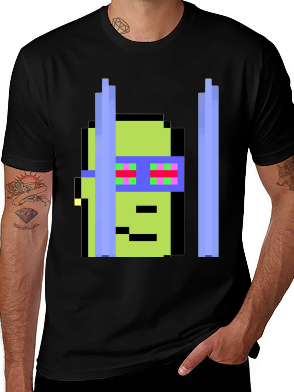 Pixelated Ninja Retro Graphic Tee
