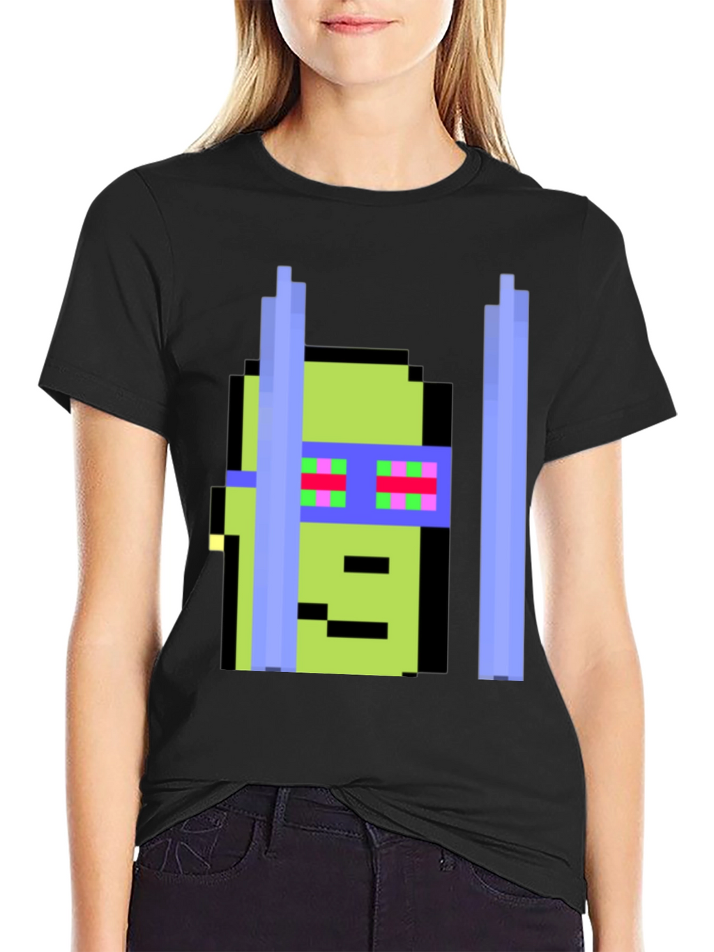 Pixelated Ninja Retro Graphic Tee
