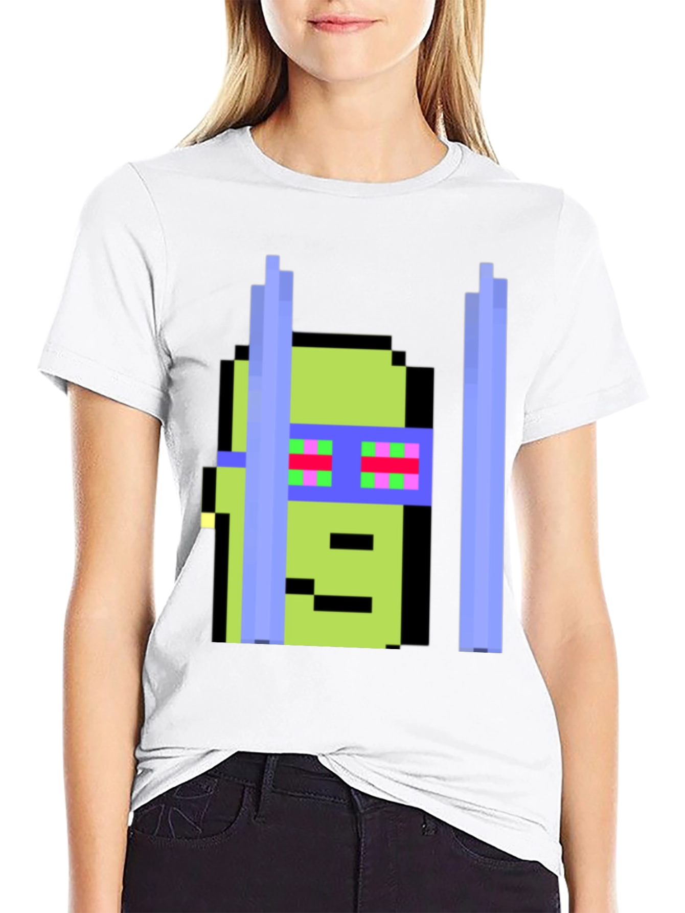 Pixelated Ninja Retro Graphic Tee