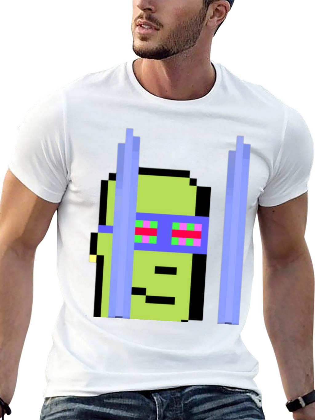 Pixelated Ninja Retro Graphic Tee
