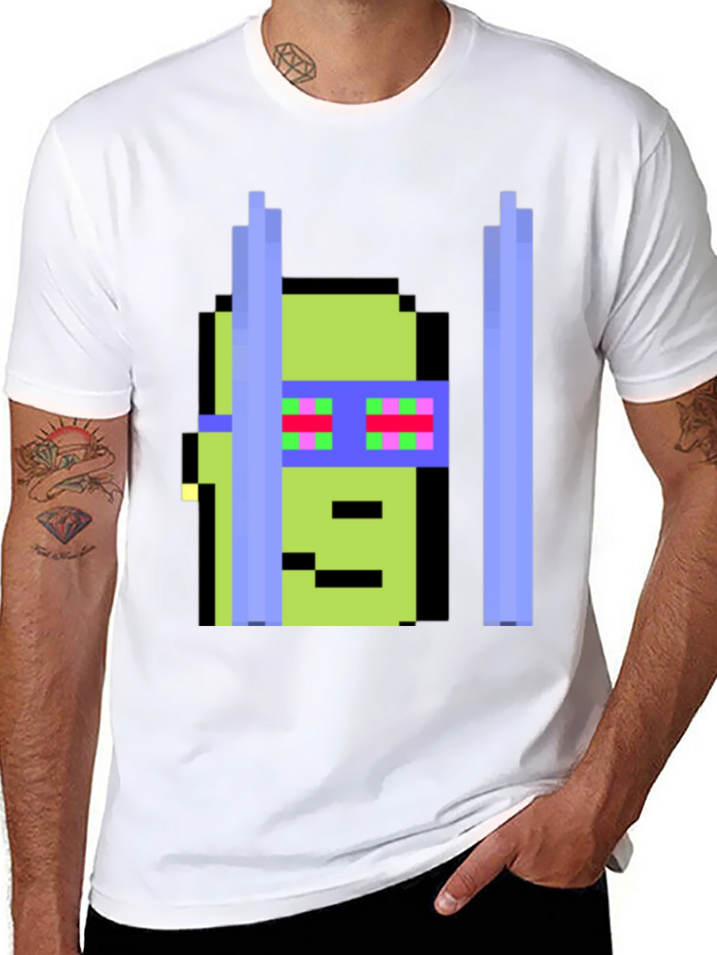 Pixelated Ninja Retro Graphic Tee