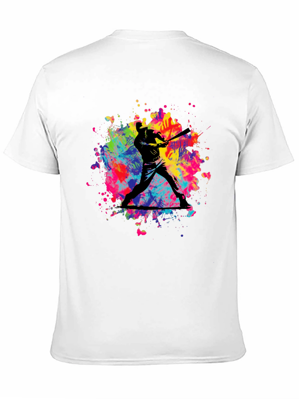 Colorful Baseball Player T-Shirt