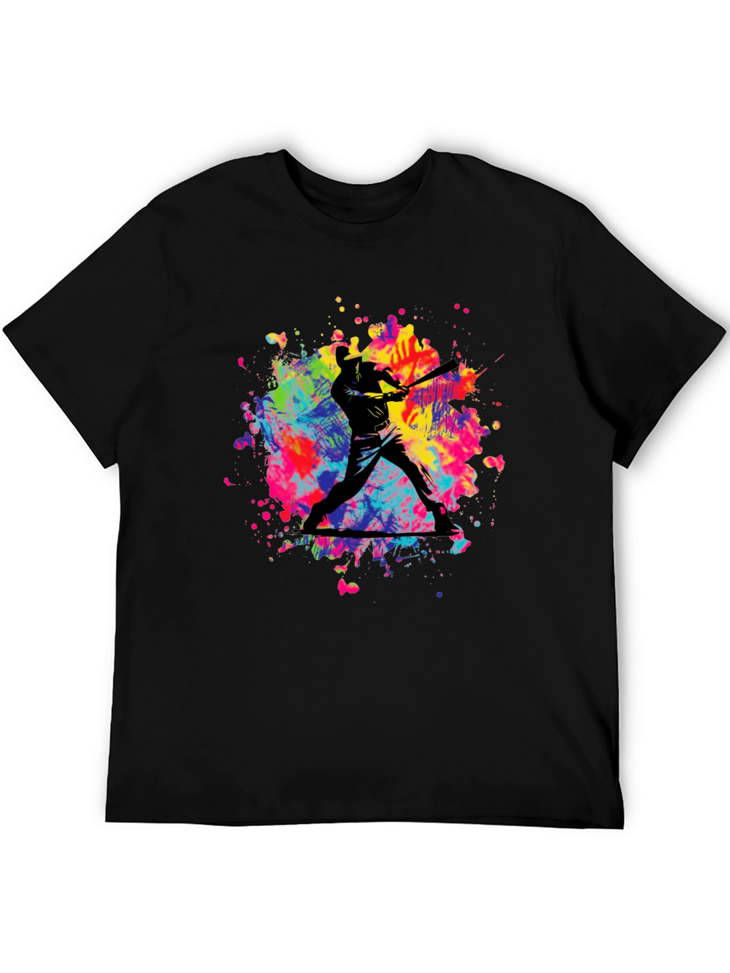 Colorful Baseball Player T-Shirt