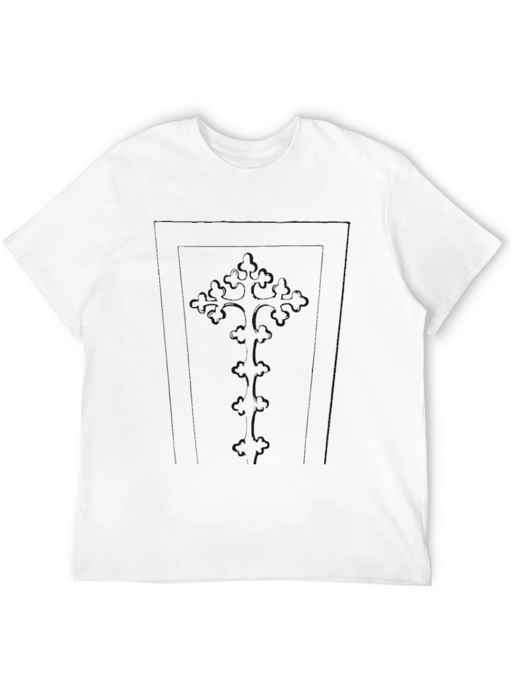 Mens Solid Black Casual T-Shirt