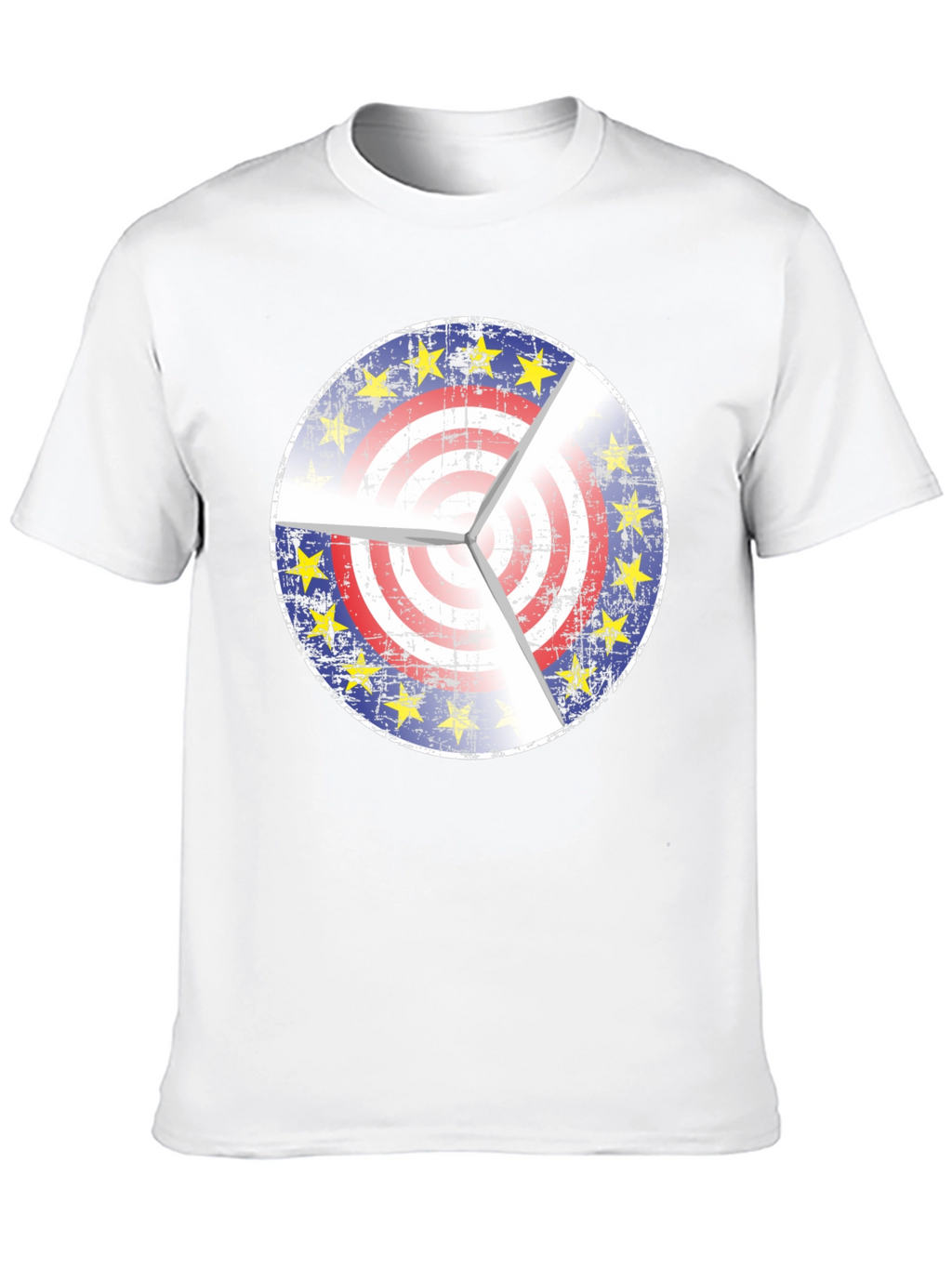 EU USA Target Graphic Black T-Shirt