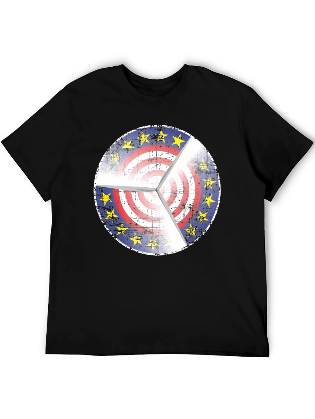 EU USA Target Graphic Black T-Shirt