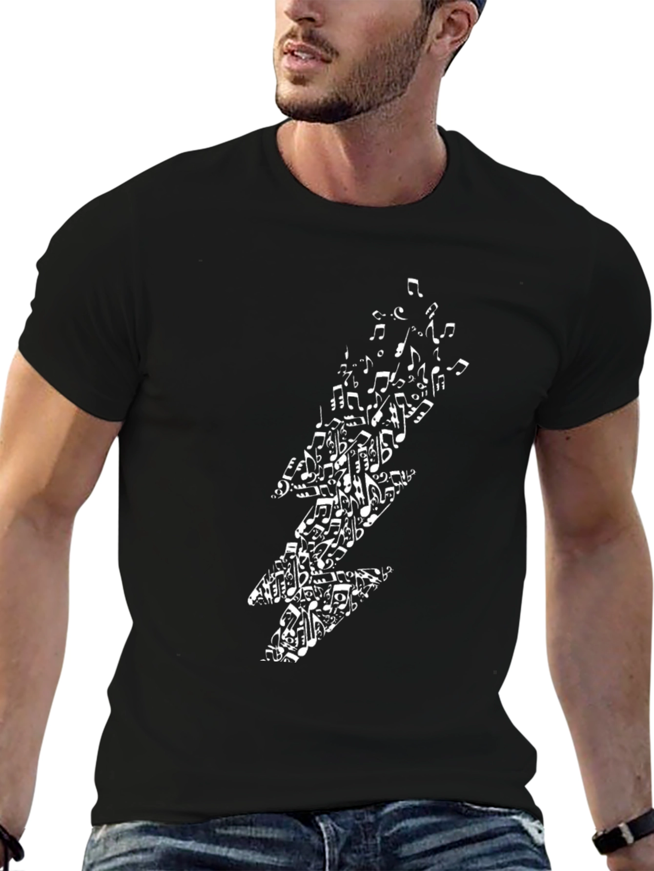 Lightning Bolt Music Note T-Shirt