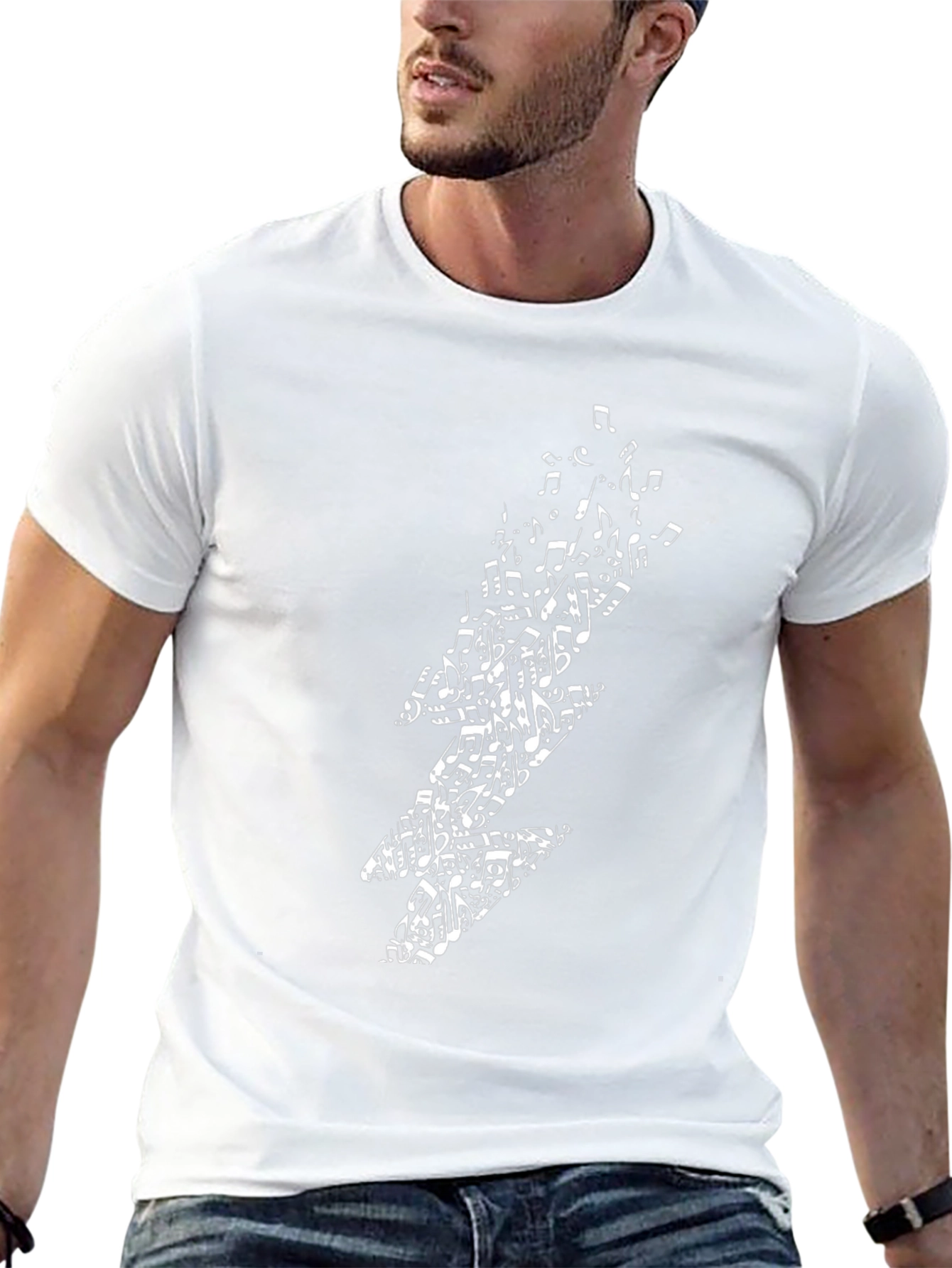 Lightning Bolt Music Note T-Shirt