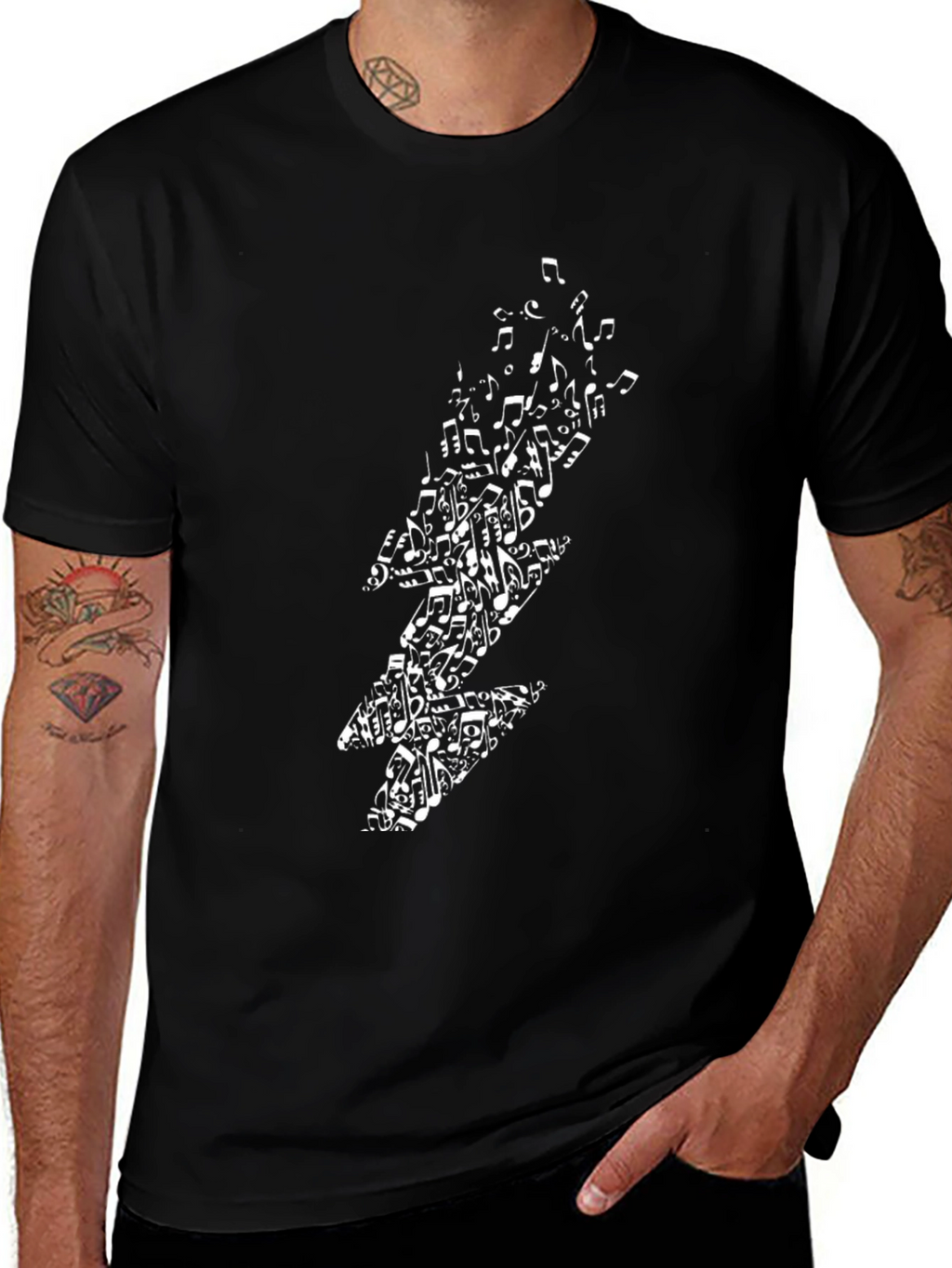 Lightning Bolt Music Note T-Shirt