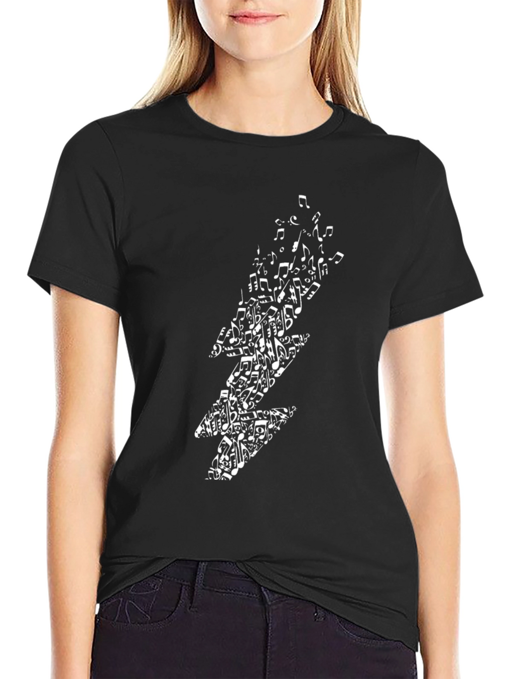 Lightning Bolt Music Note T-Shirt