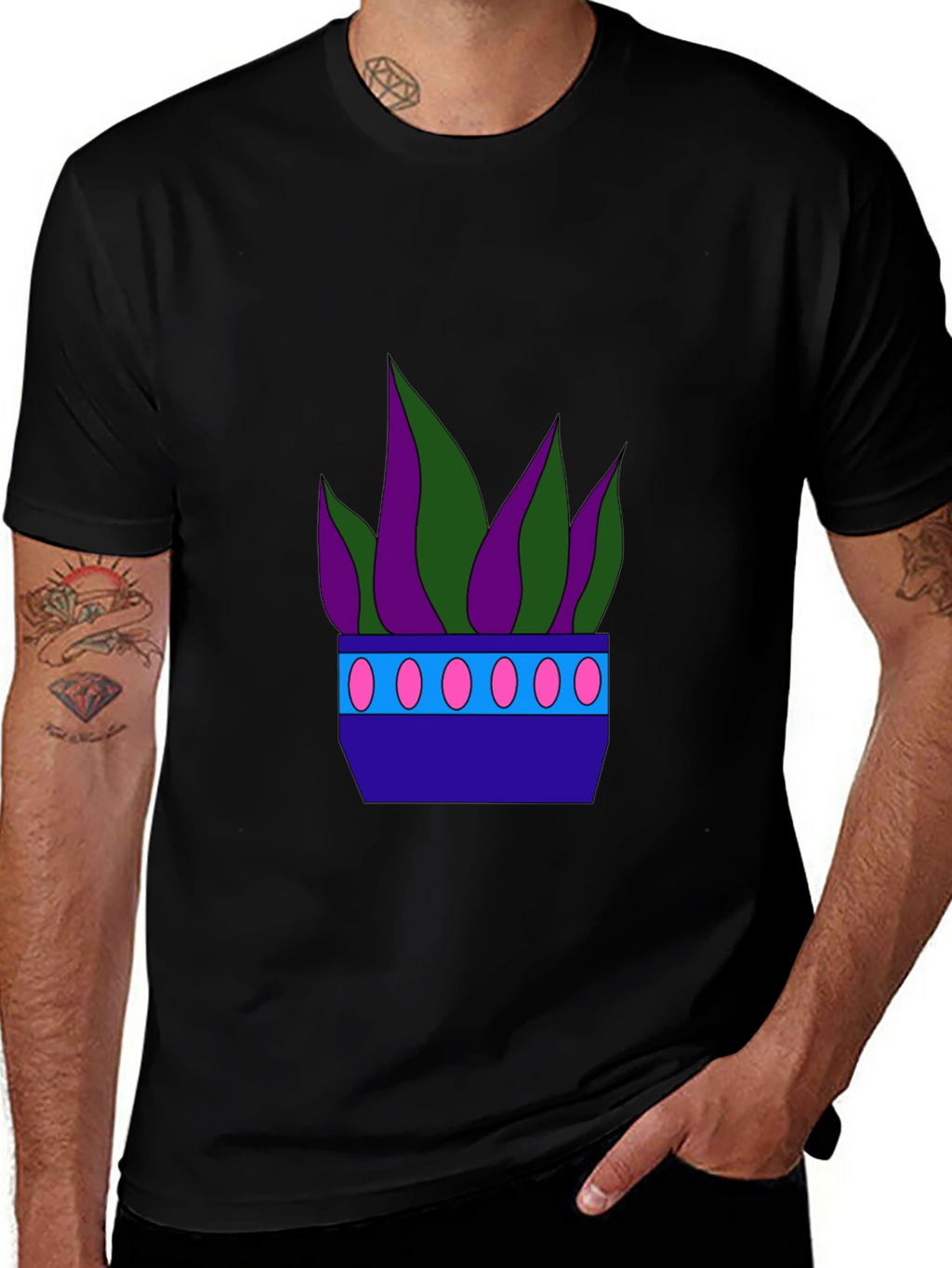 Funky Potted Plant Graphic Tee