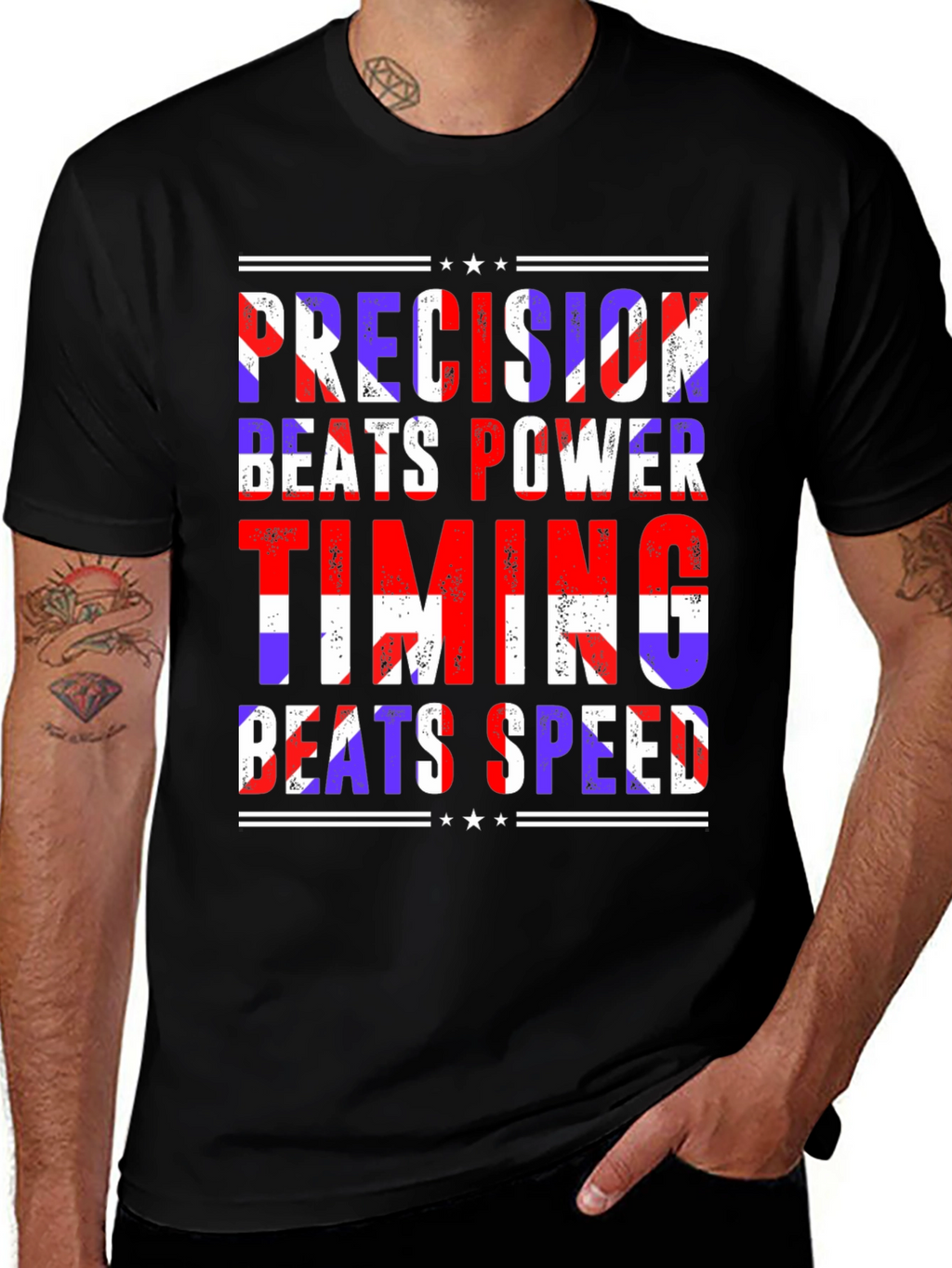 Precision Beats Power Timing Beats Speed Graphic Tee