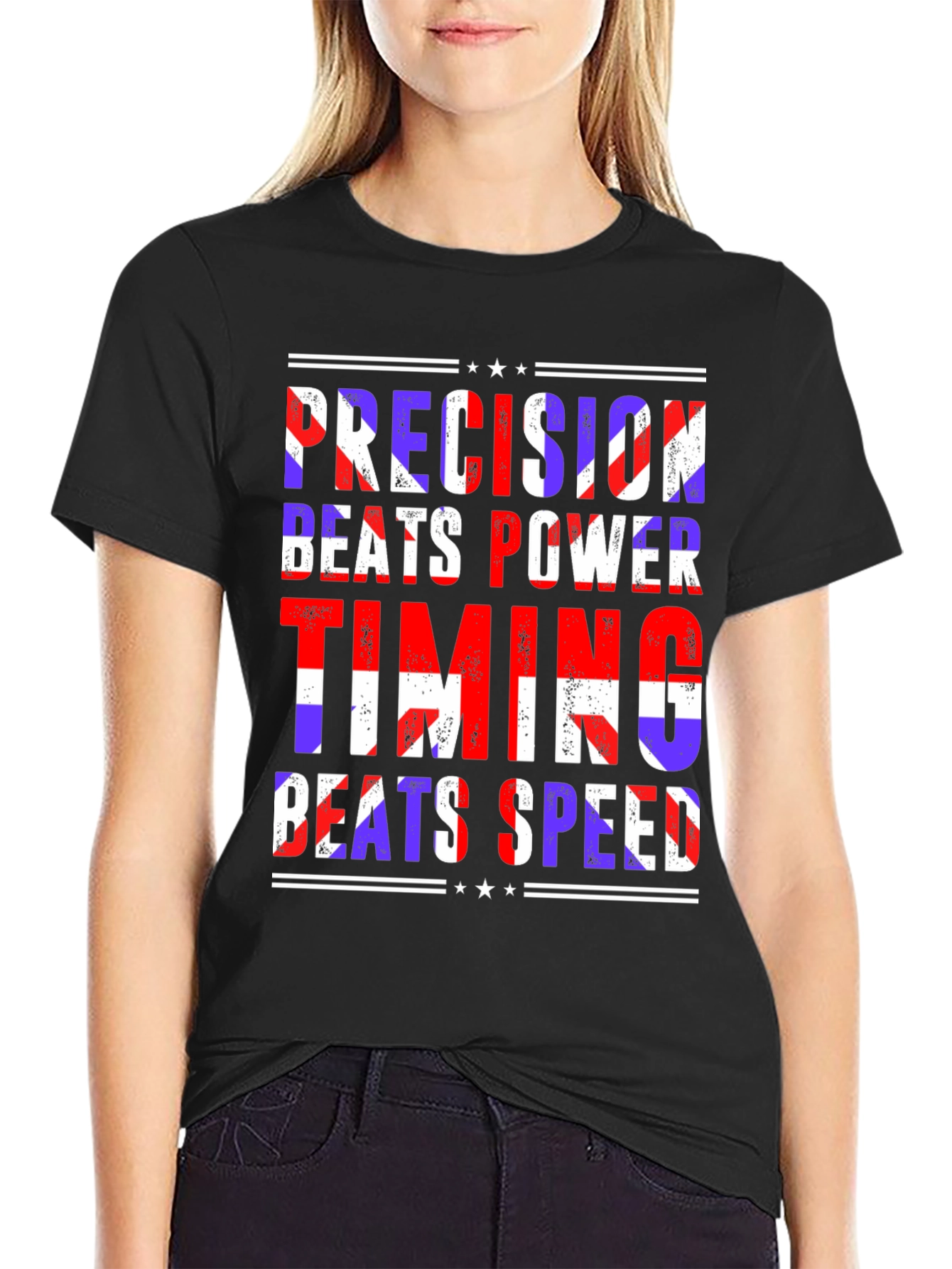 Precision Beats Power Timing Beats Speed Graphic Tee