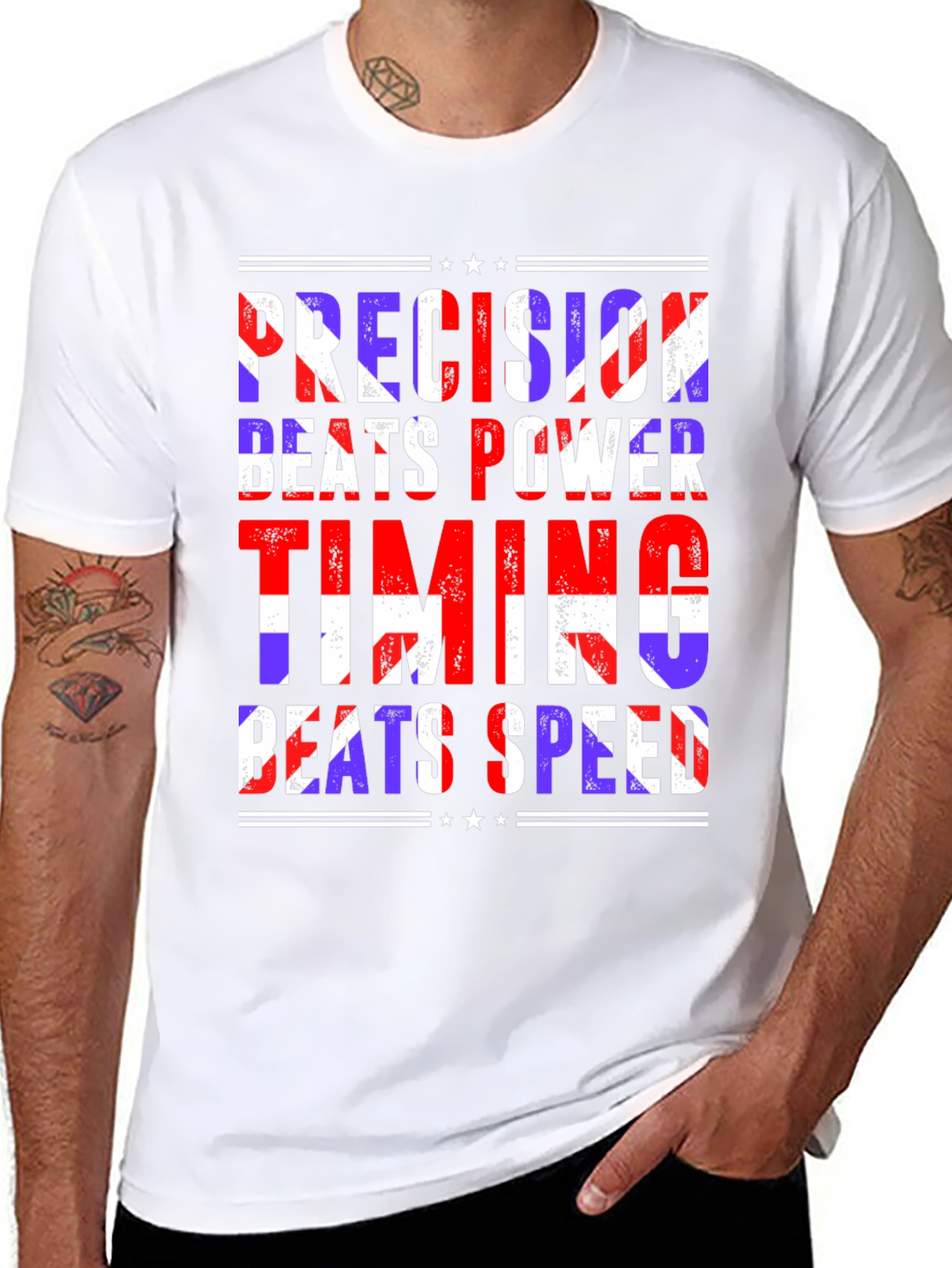 Precision Beats Power Timing Beats Speed Graphic Tee
