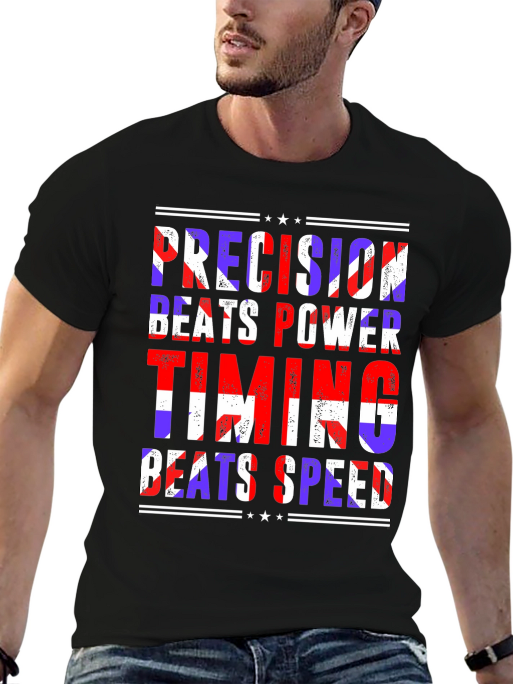 Precision Beats Power Timing Beats Speed Graphic Tee