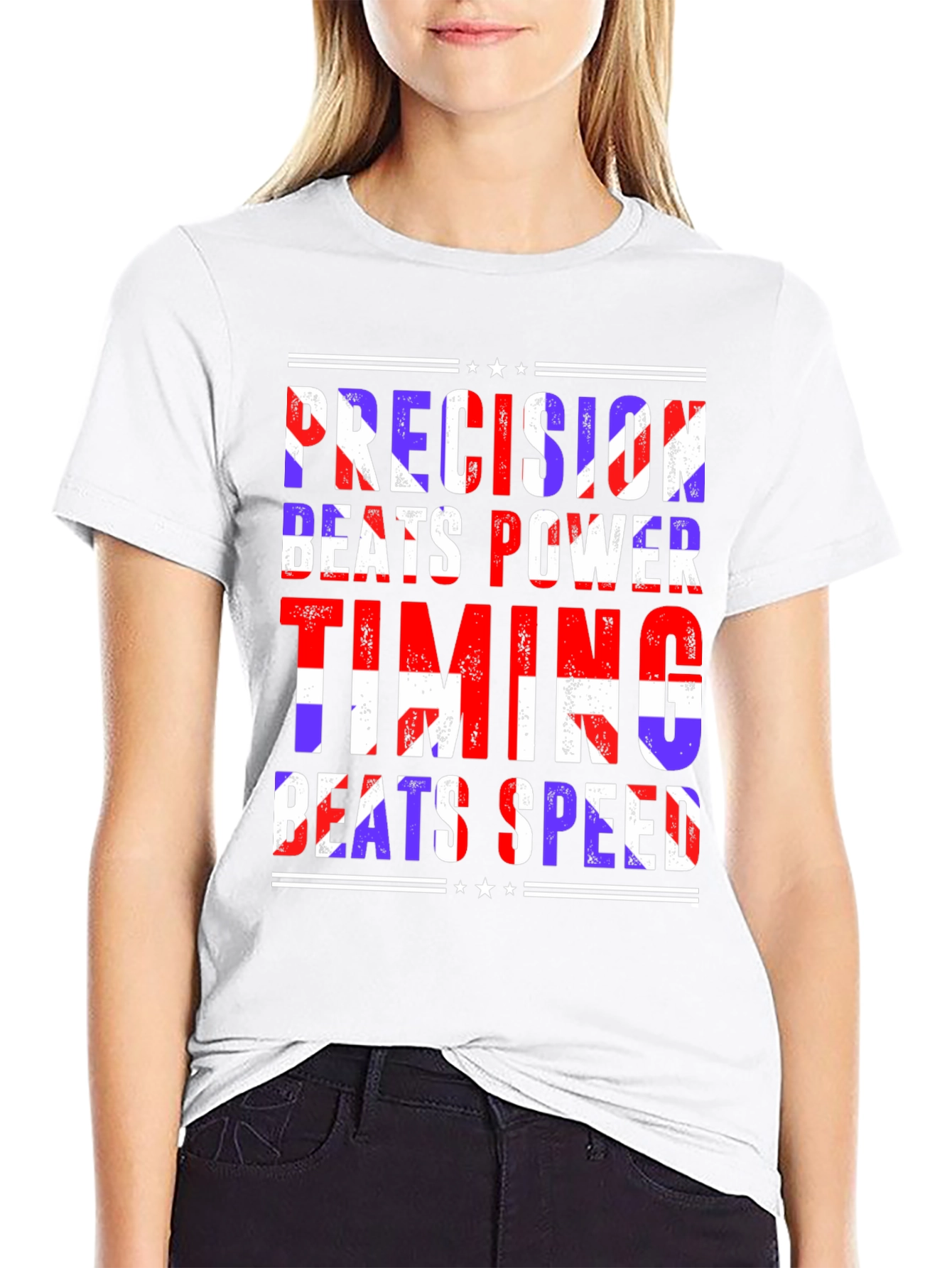 Precision Beats Power Timing Beats Speed Graphic Tee