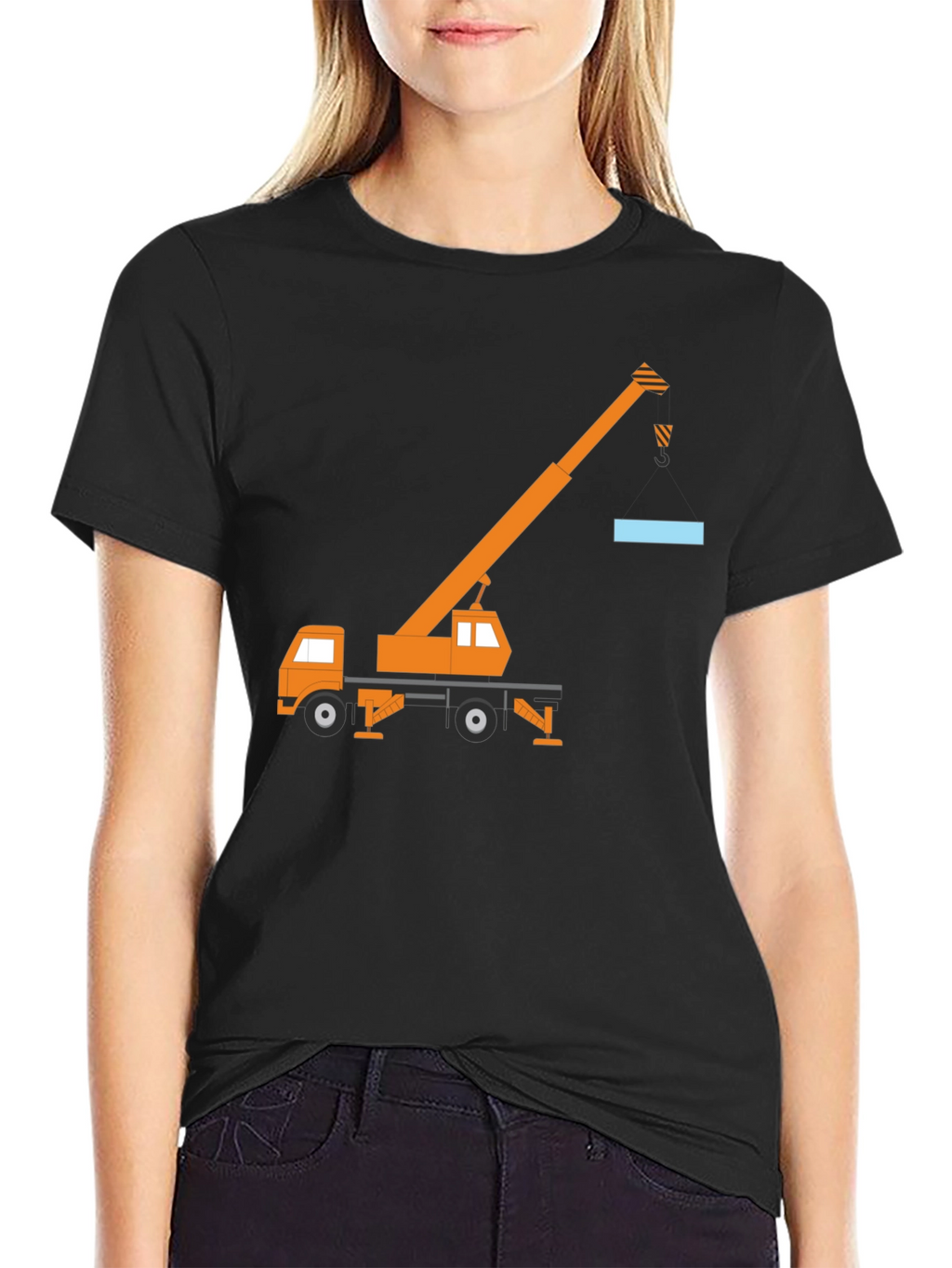 Crane Truck Graphic Tee - Black