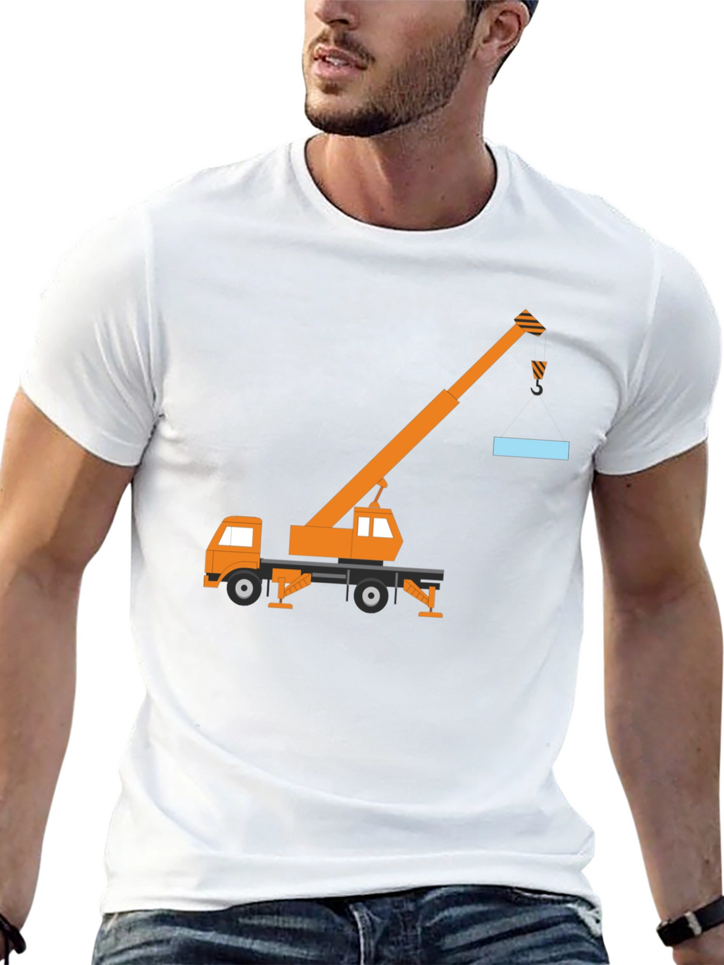 Crane Truck Graphic Tee - Black