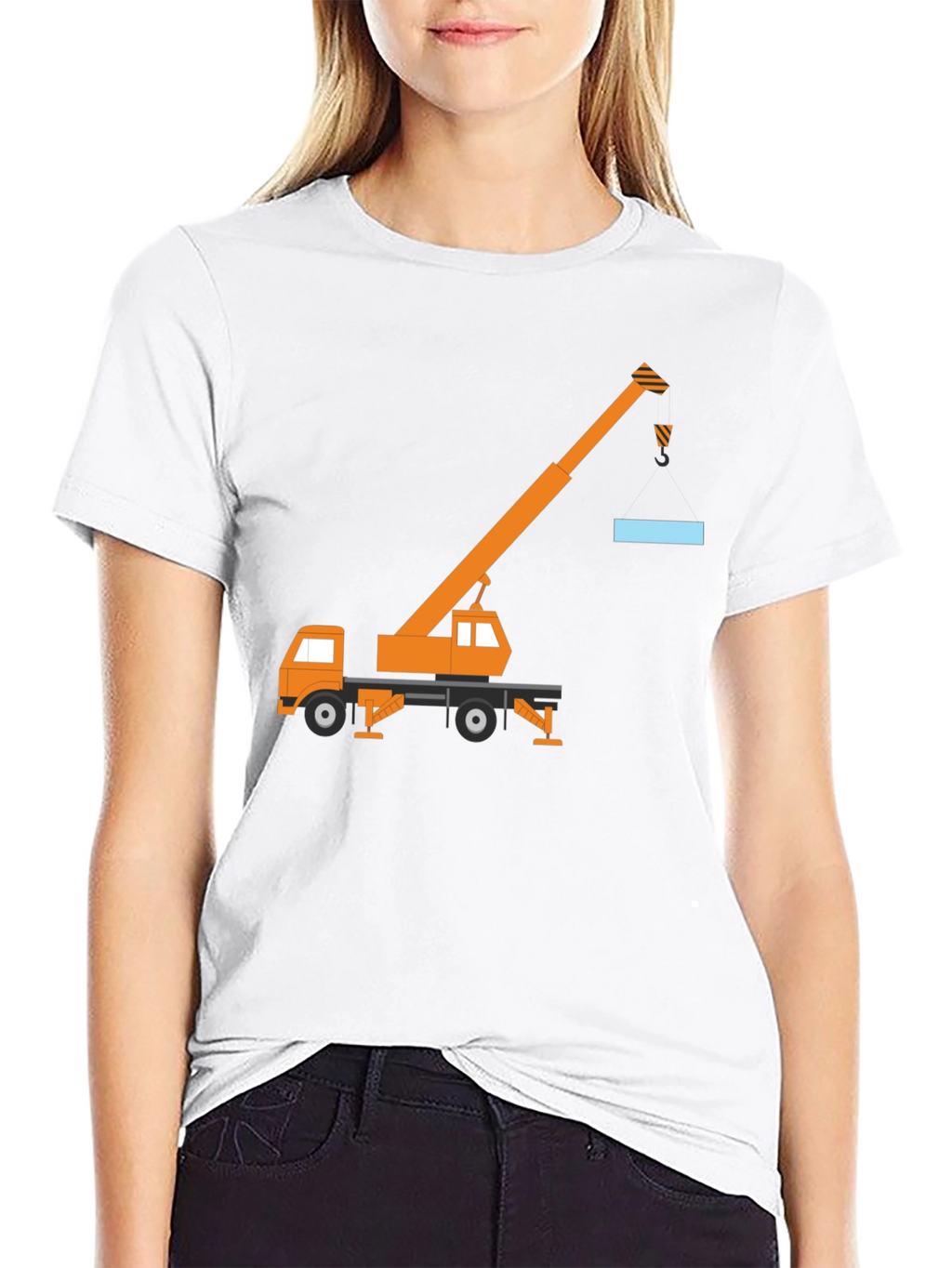 Crane Truck Graphic Tee - Black