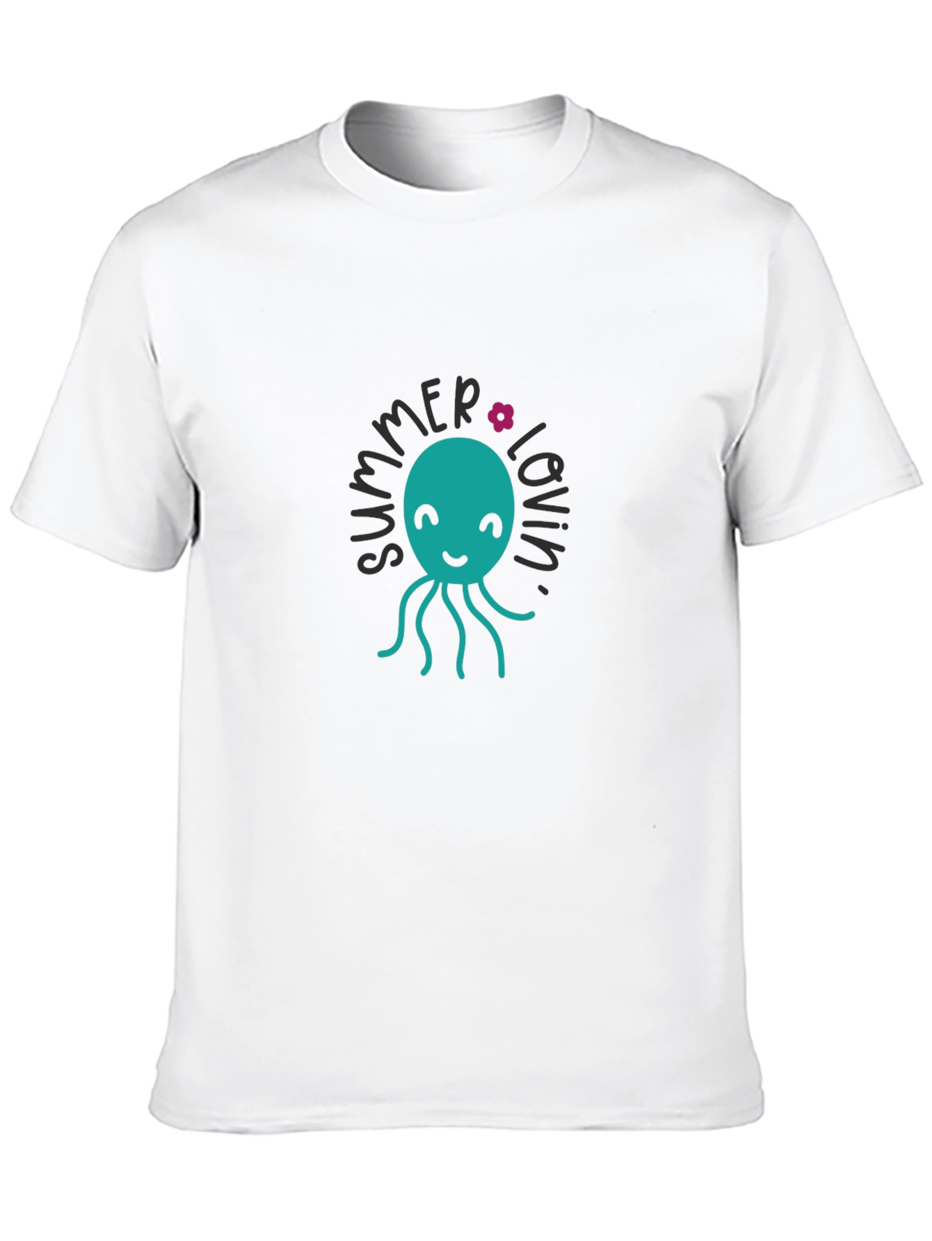 Summer Lovin Octopus Graphic Tee - Black