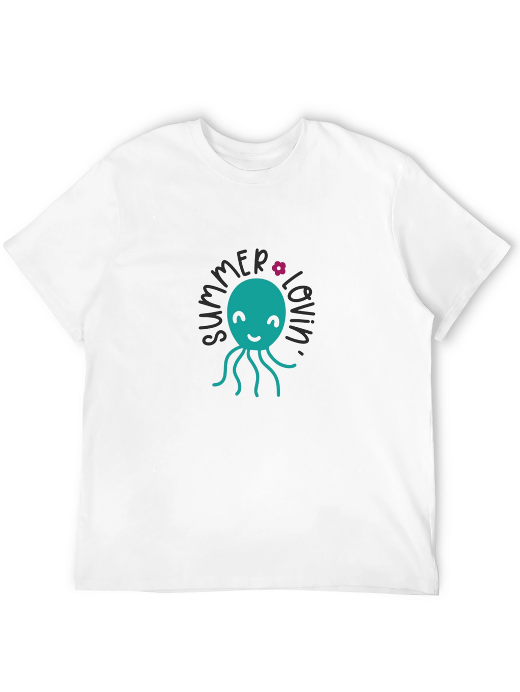 Summer Lovin Octopus Graphic Tee - Black