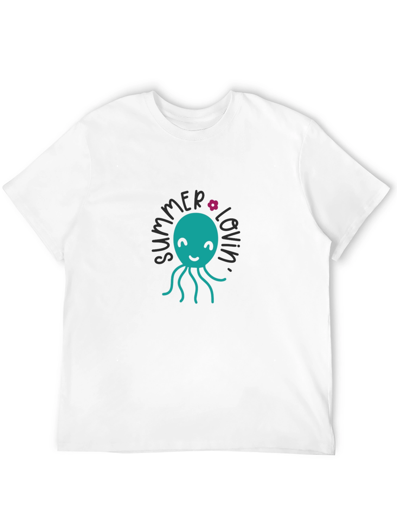 Summer Lovin Octopus Graphic Tee - Black