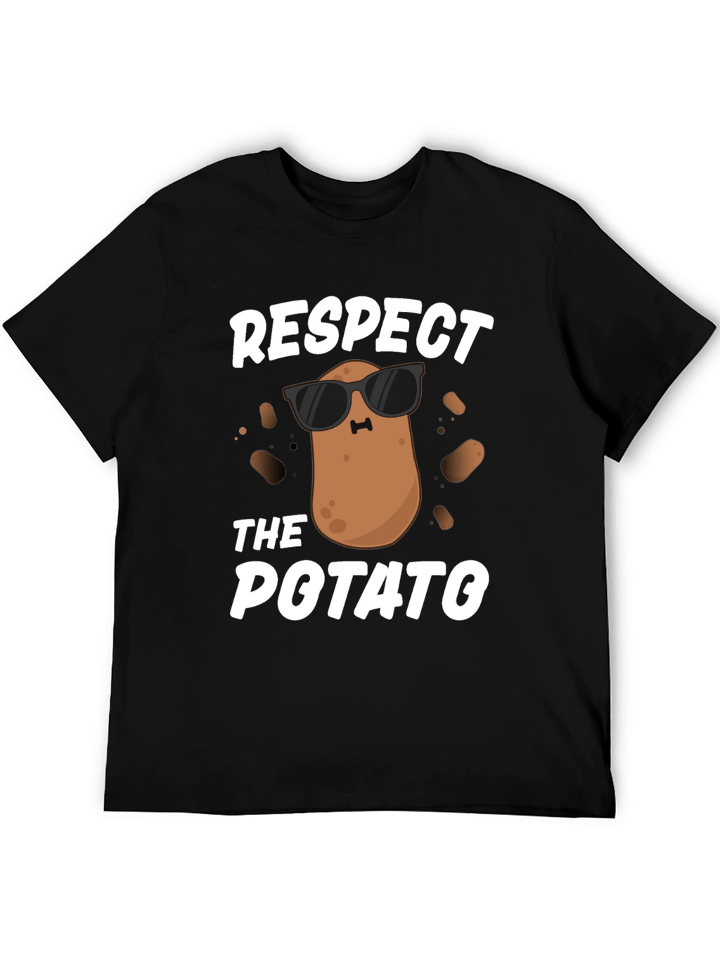 Respect the Potato Graphic T-Shirt Funny Food Tee