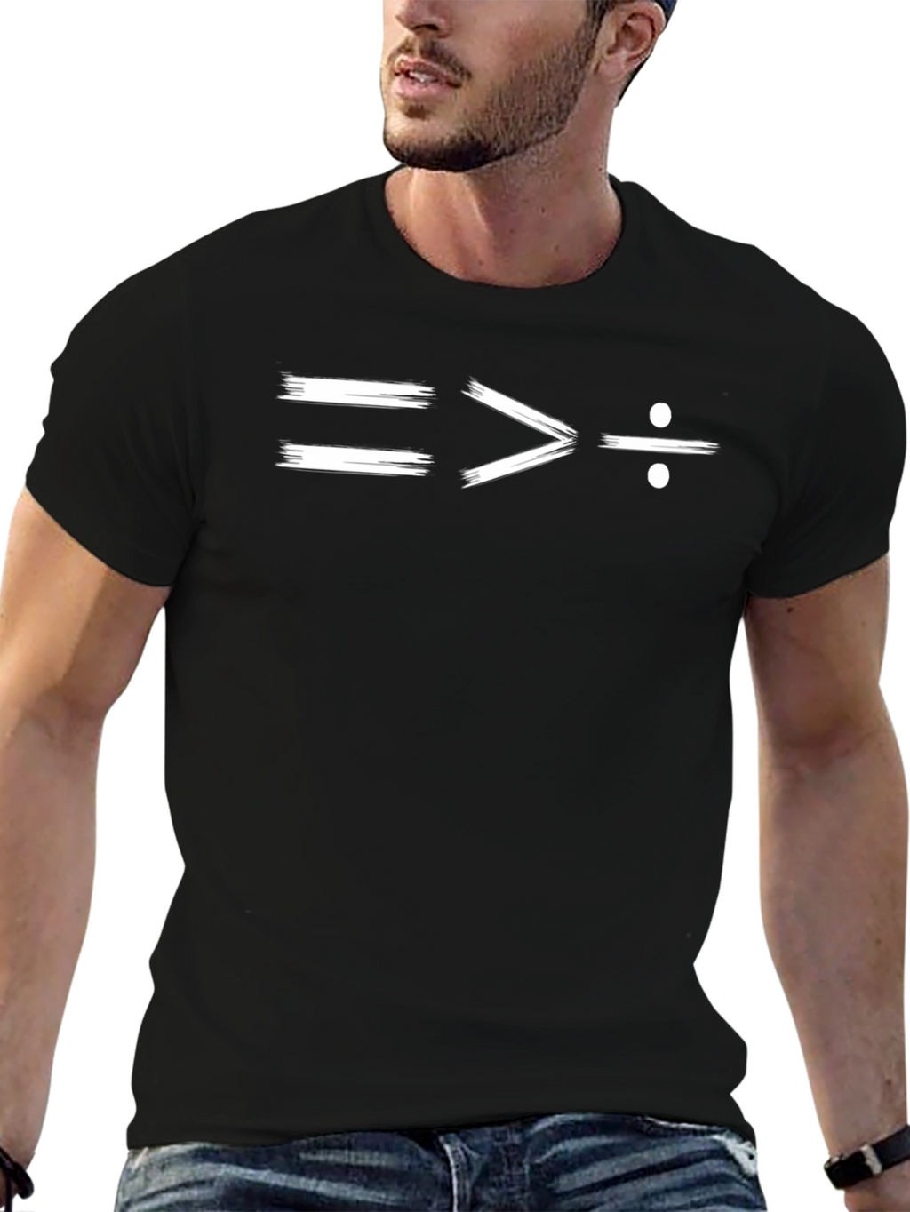 Equal Greater Divide Black Graphic T-Shirt
