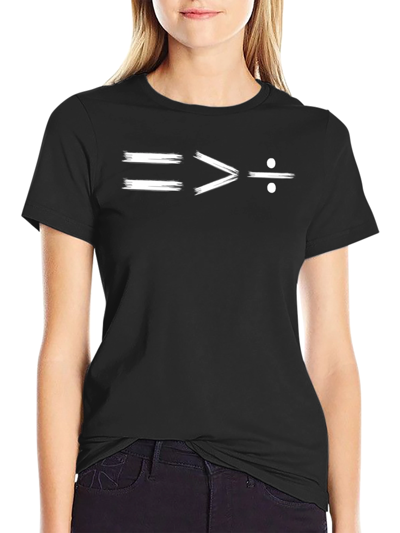 Equal Greater Divide Black Graphic T-Shirt