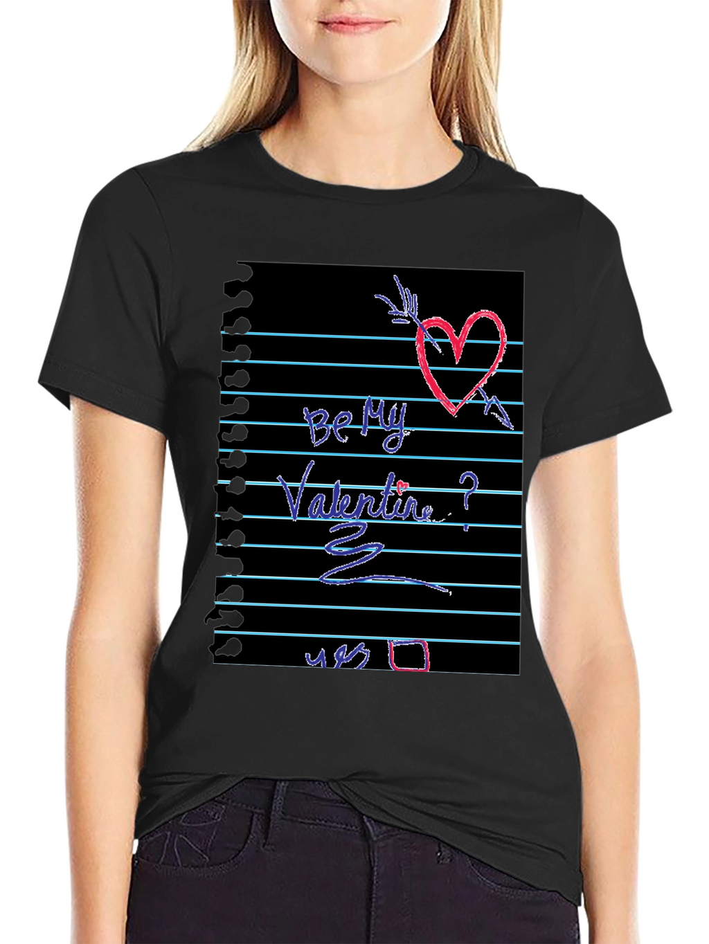 Be My Valentine Heart Graphic Tee