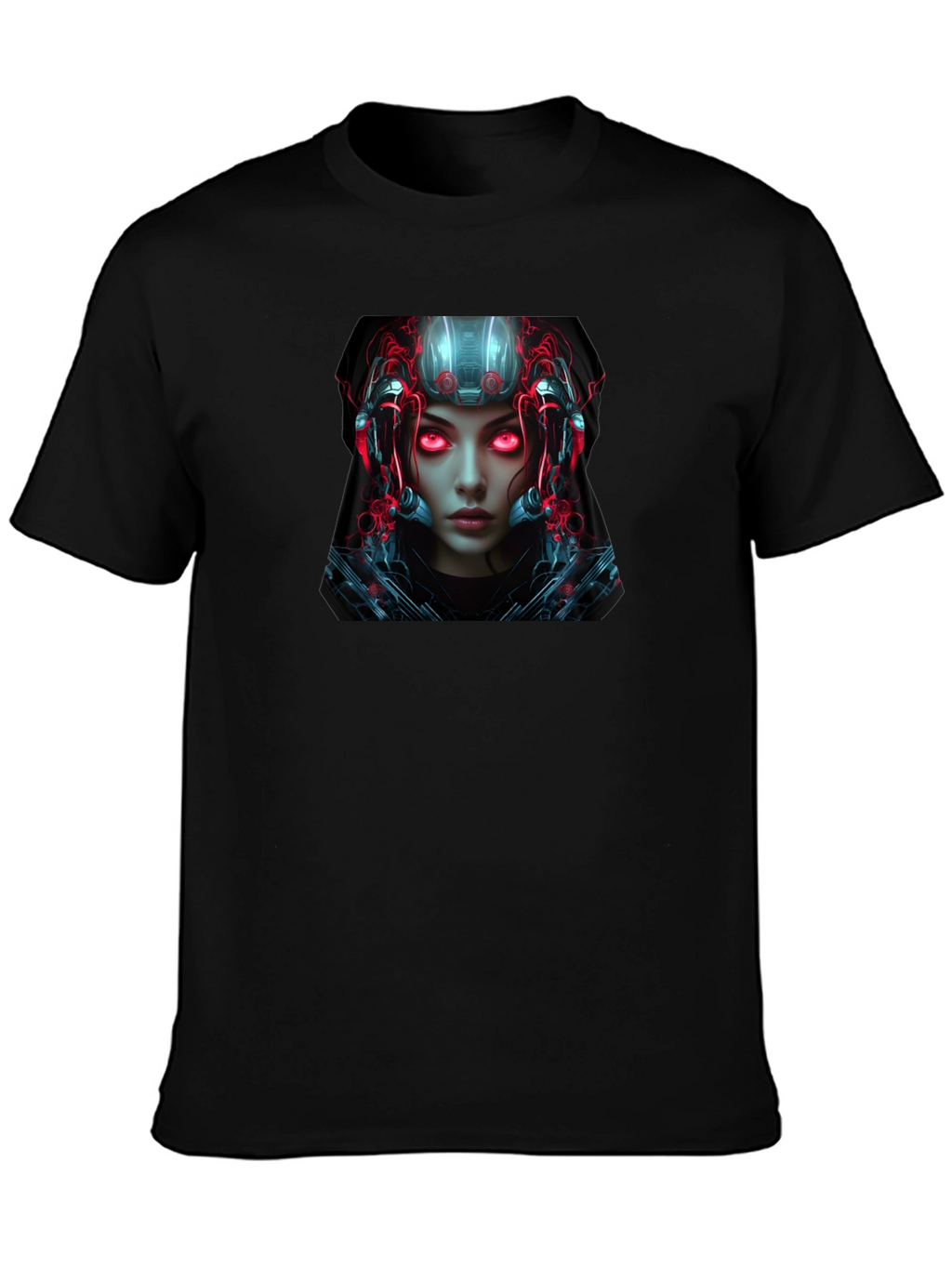 Cyberpunk Android Graphic Black T-Shirt