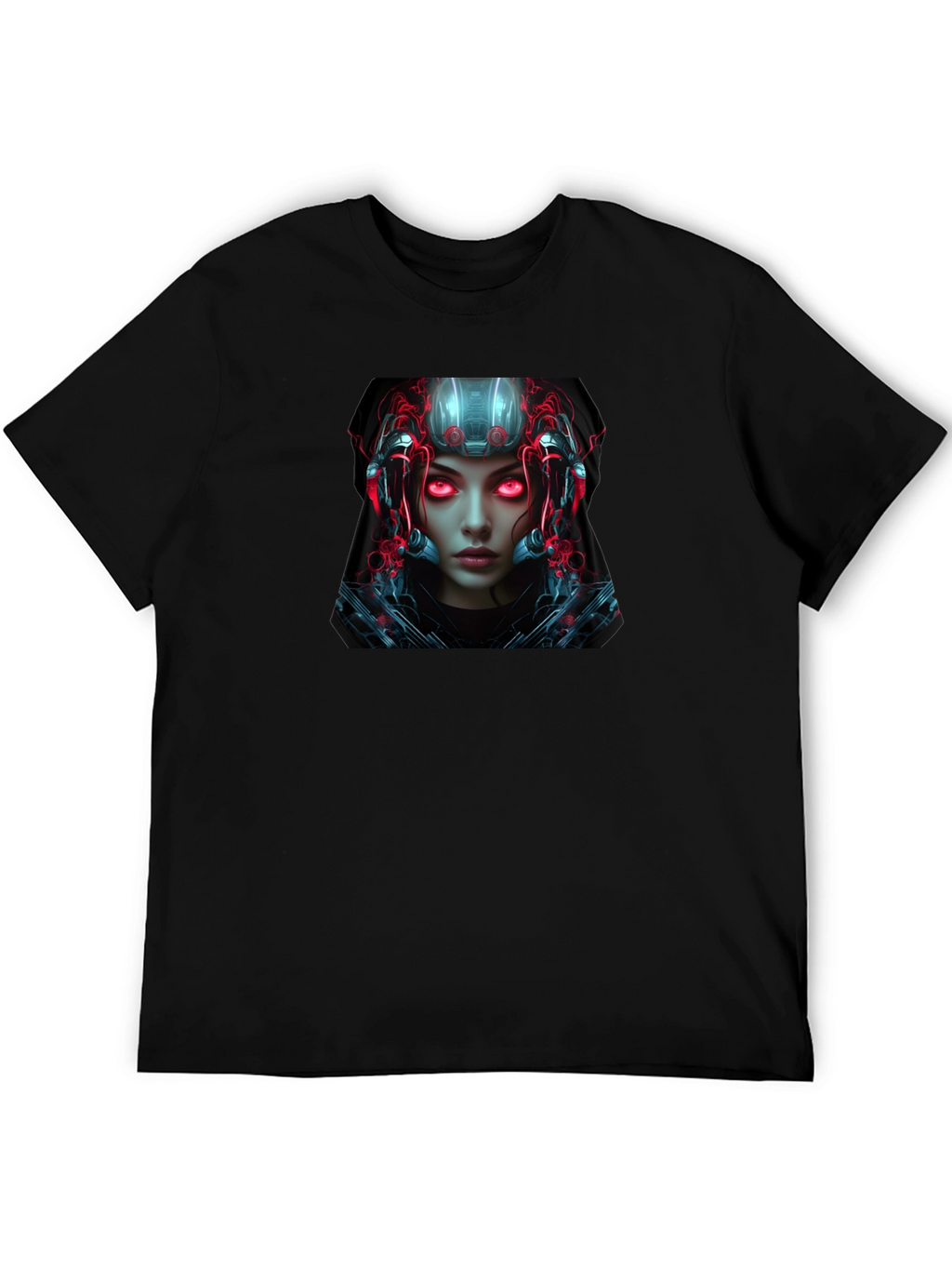 Cyberpunk Android Graphic Black T-Shirt
