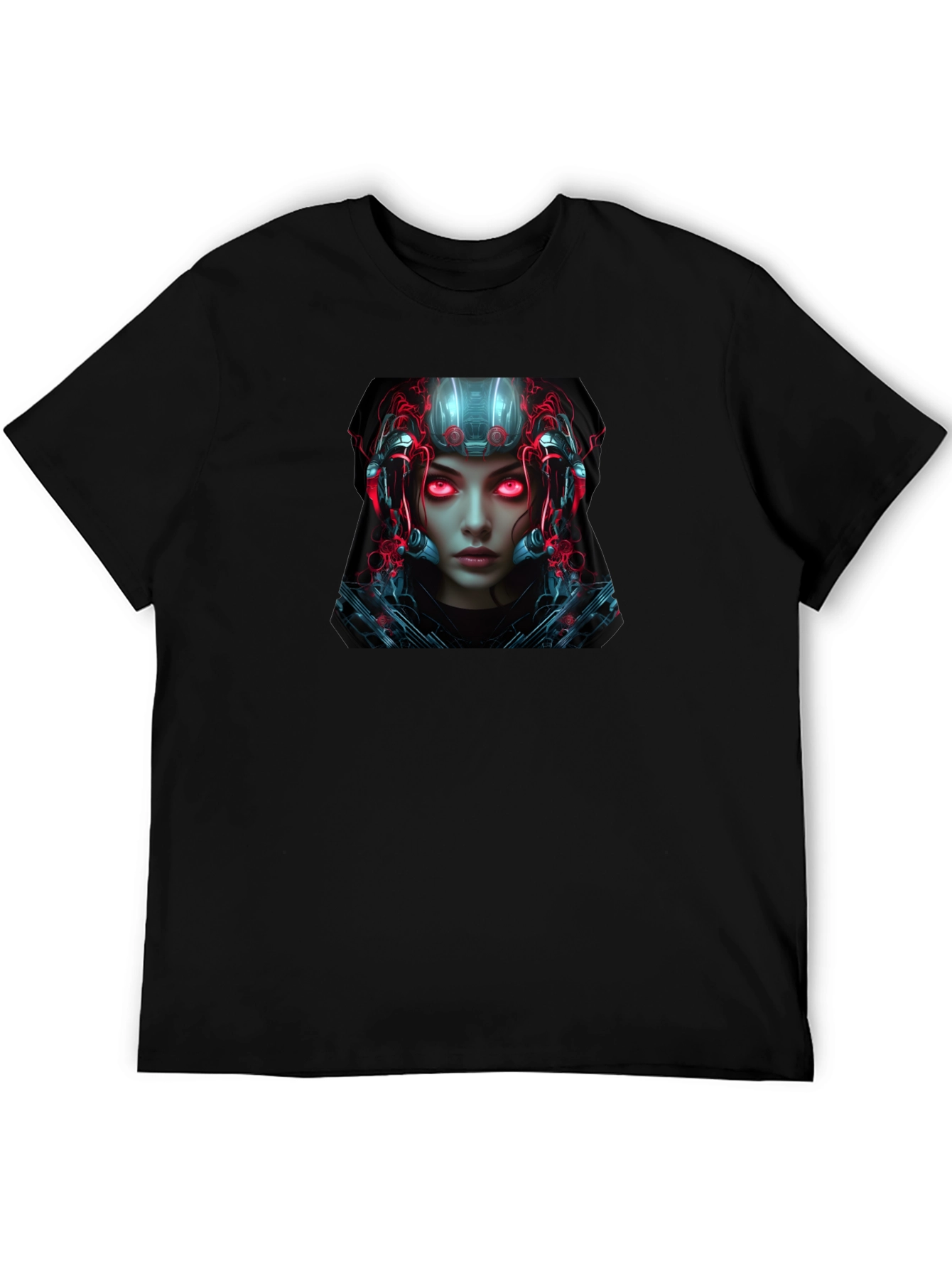Cyberpunk Android Graphic Black T-Shirt