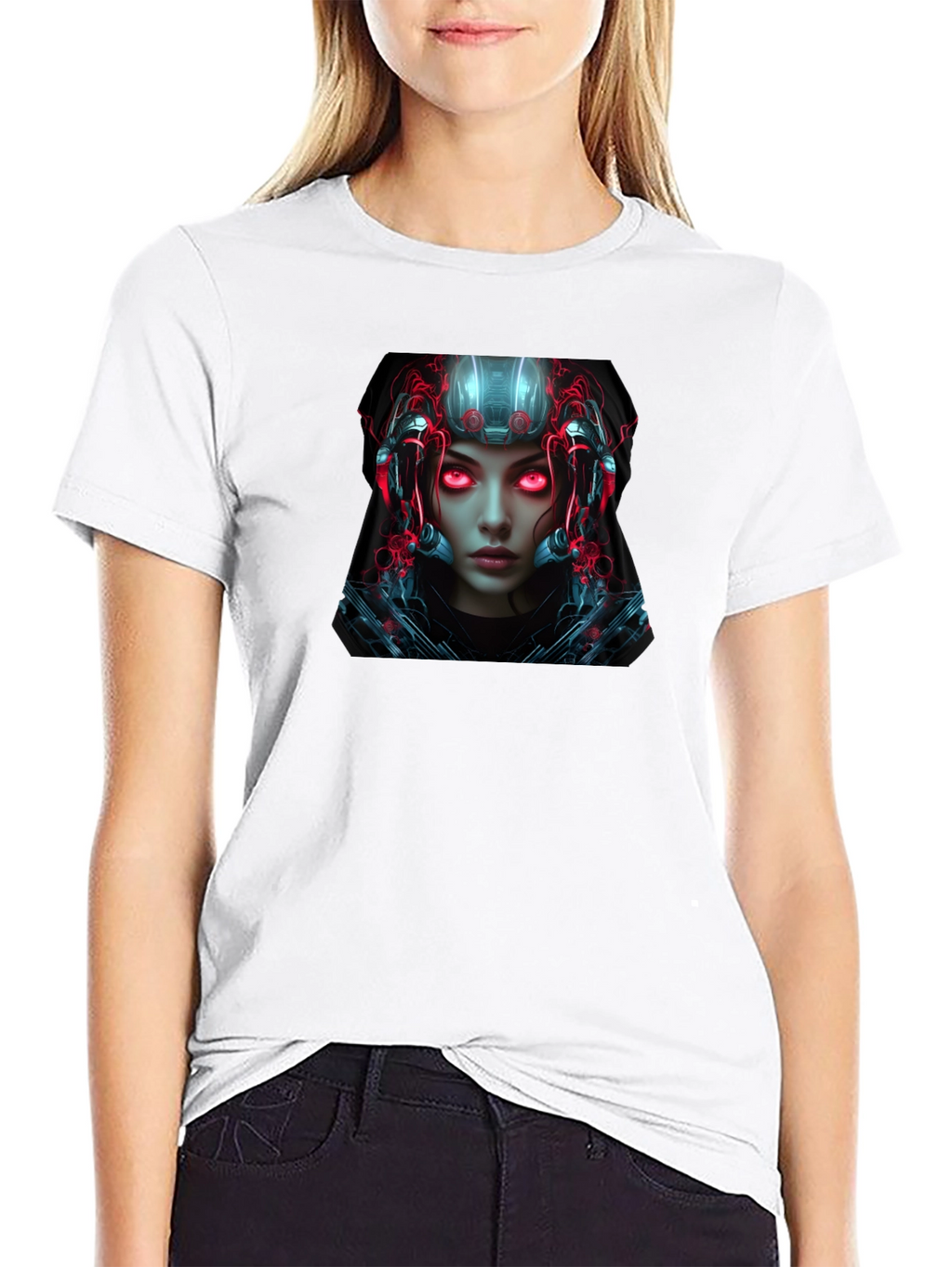Cyberpunk Android Graphic Black T-Shirt