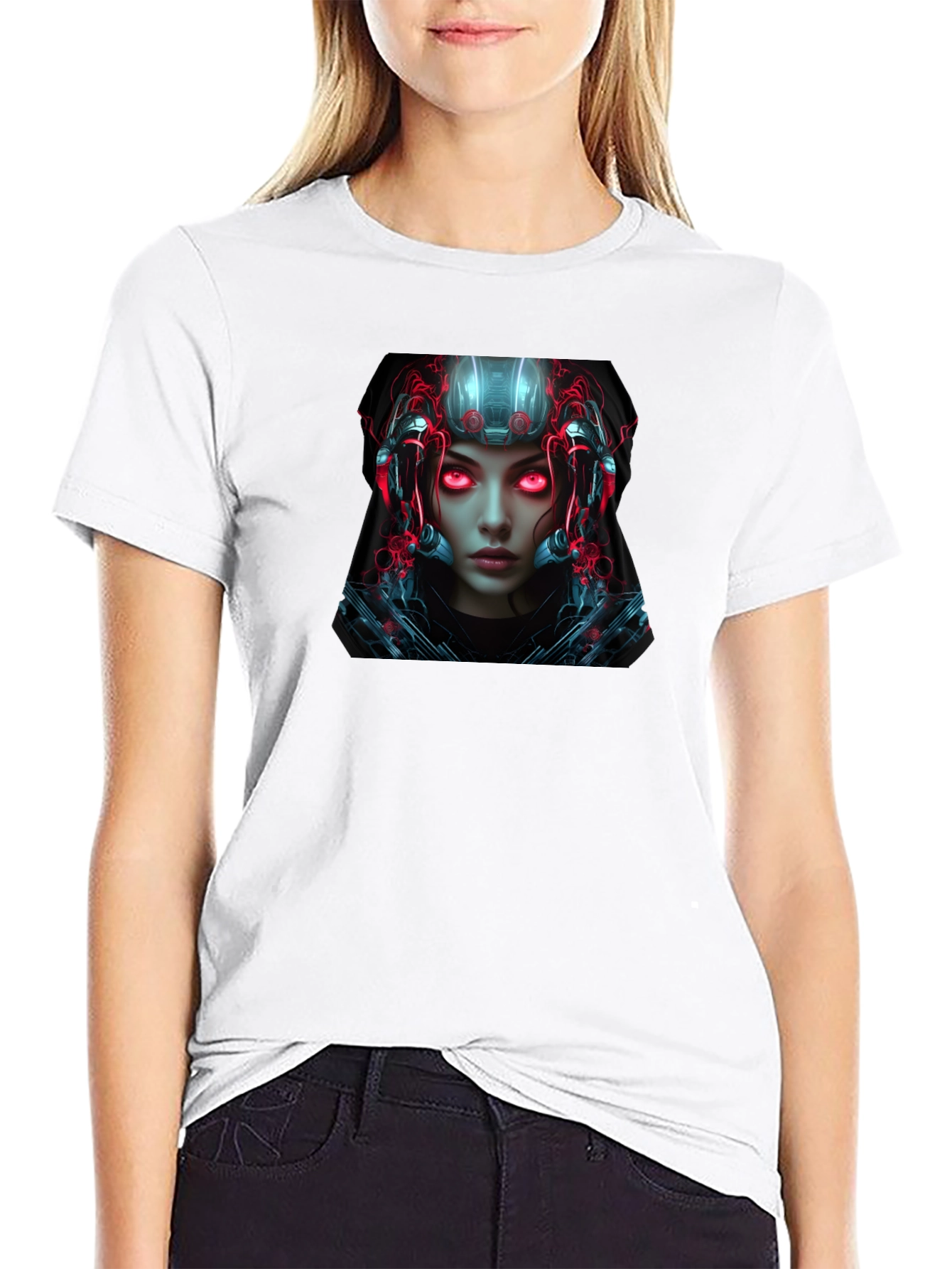 Cyberpunk Android Graphic Black T-Shirt