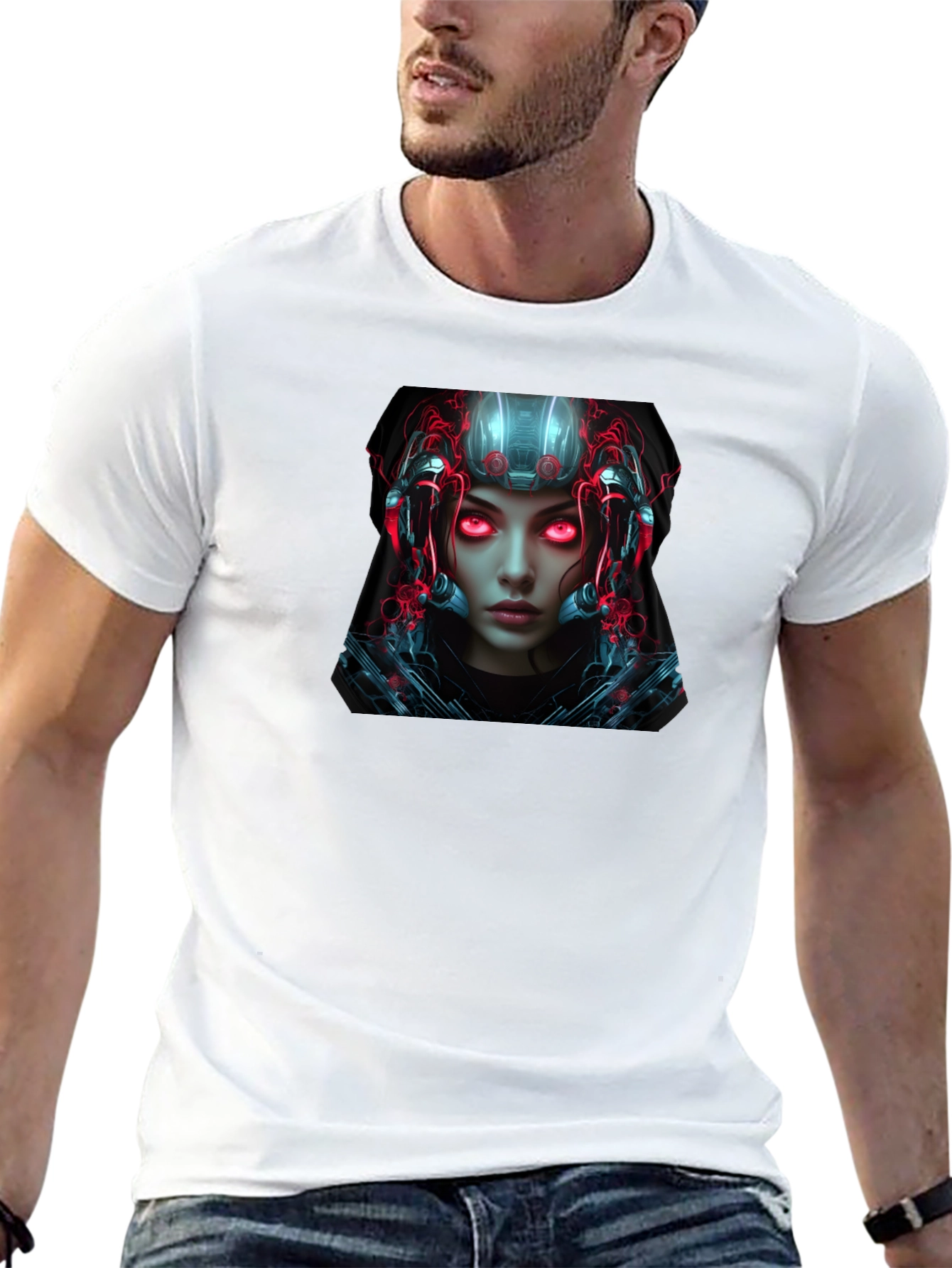 Cyberpunk Android Graphic Black T-Shirt