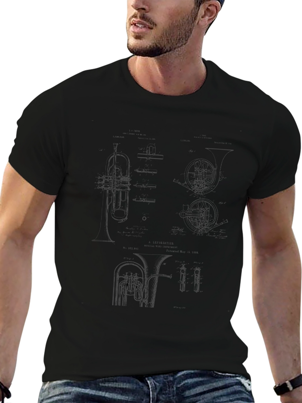 Dark Tuba Blueprint Tee