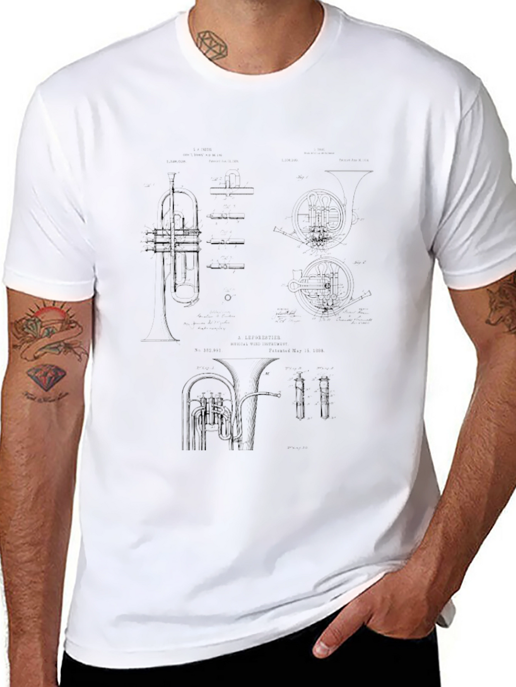 Dark Tuba Blueprint Tee