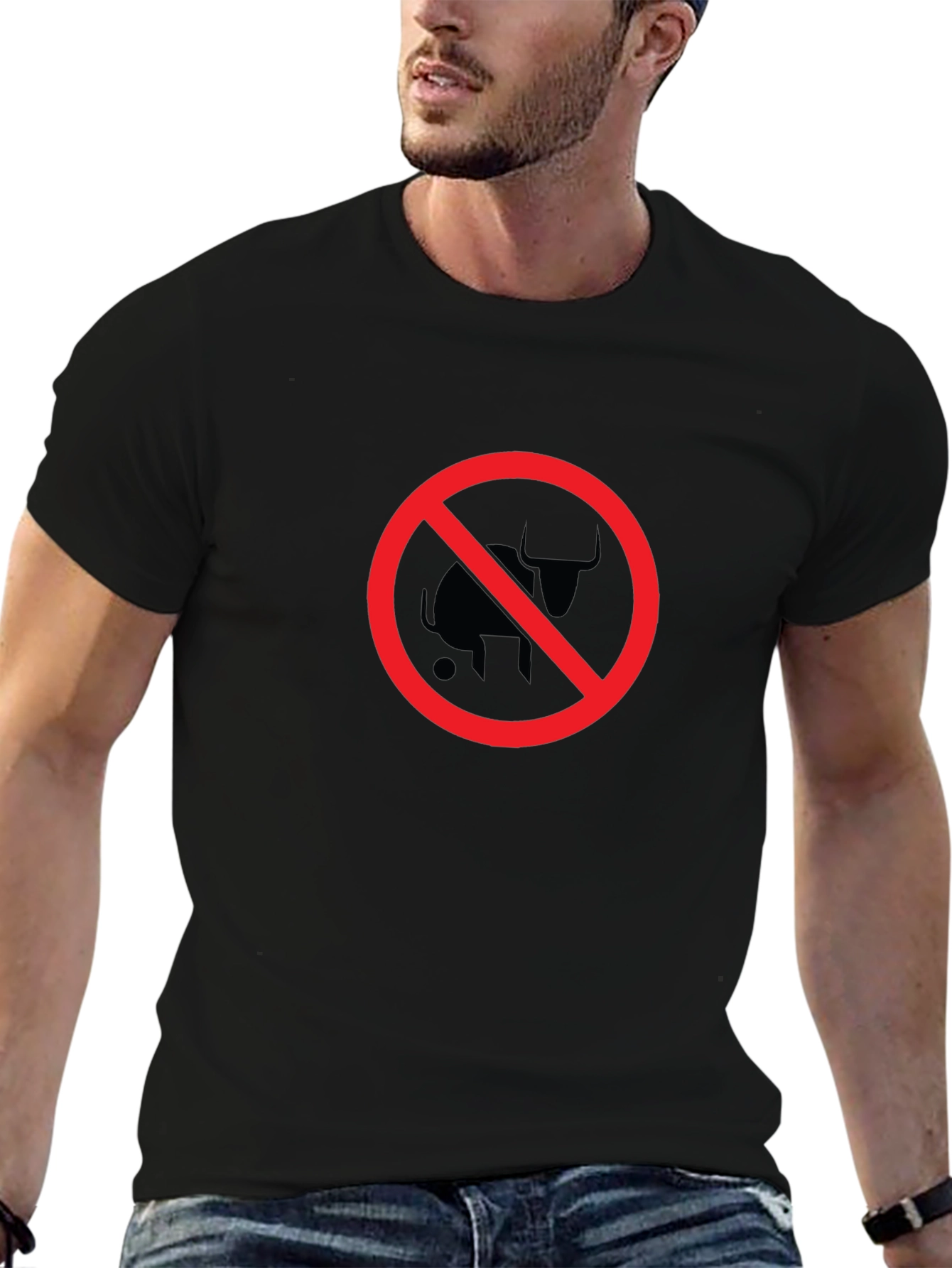 No Bull T-Shirt - Black Crew Neck Tee