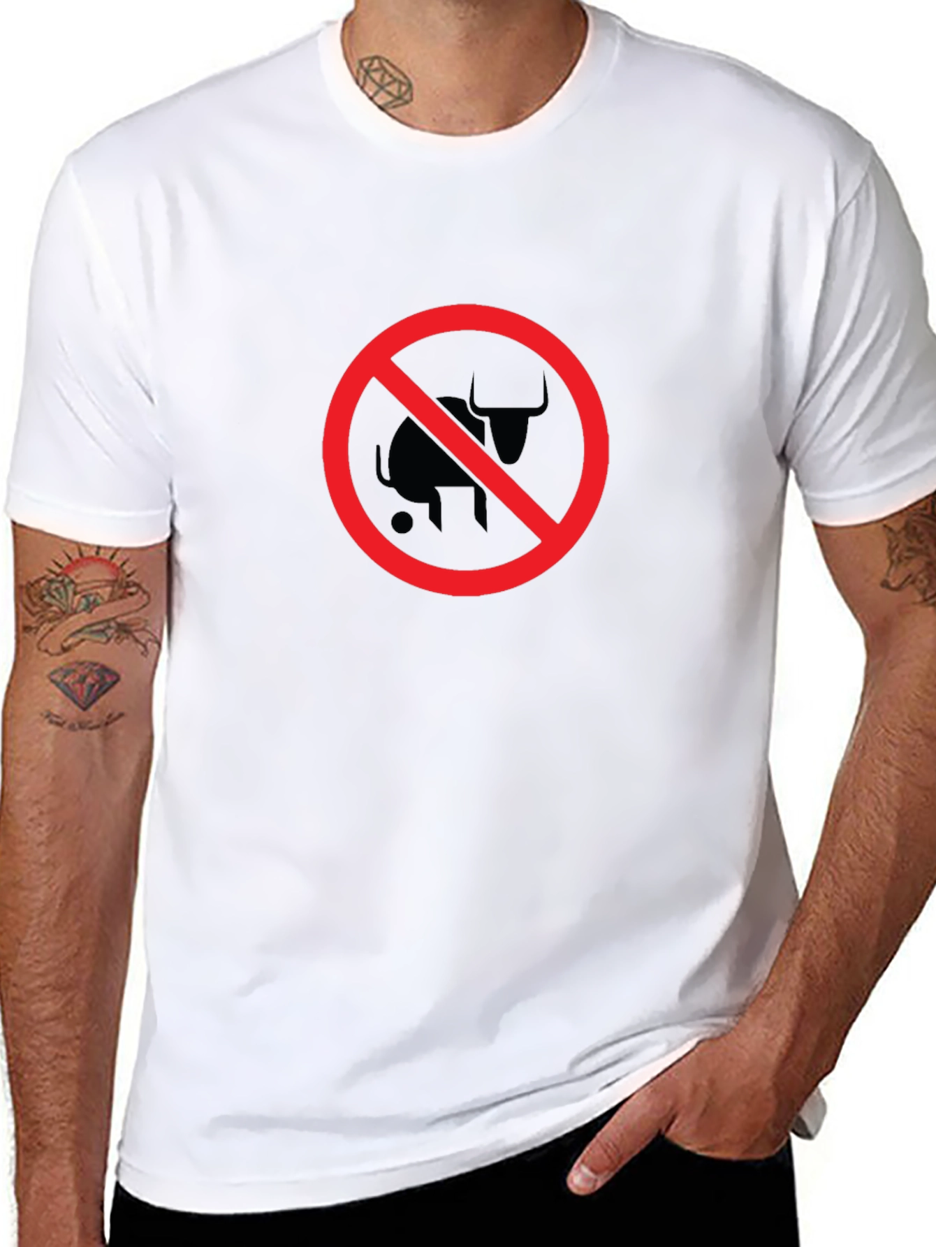 No Bull T-Shirt - Black Crew Neck Tee