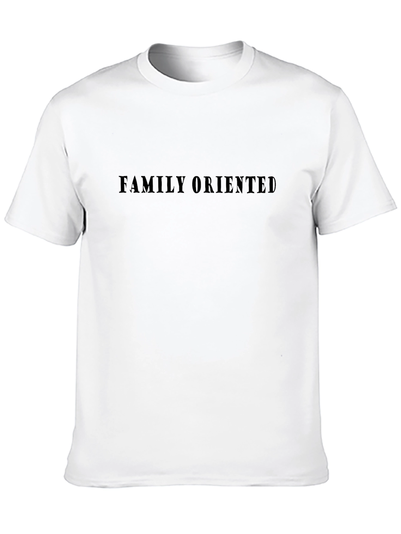 Family Oriented Black Graphic T-Shirt