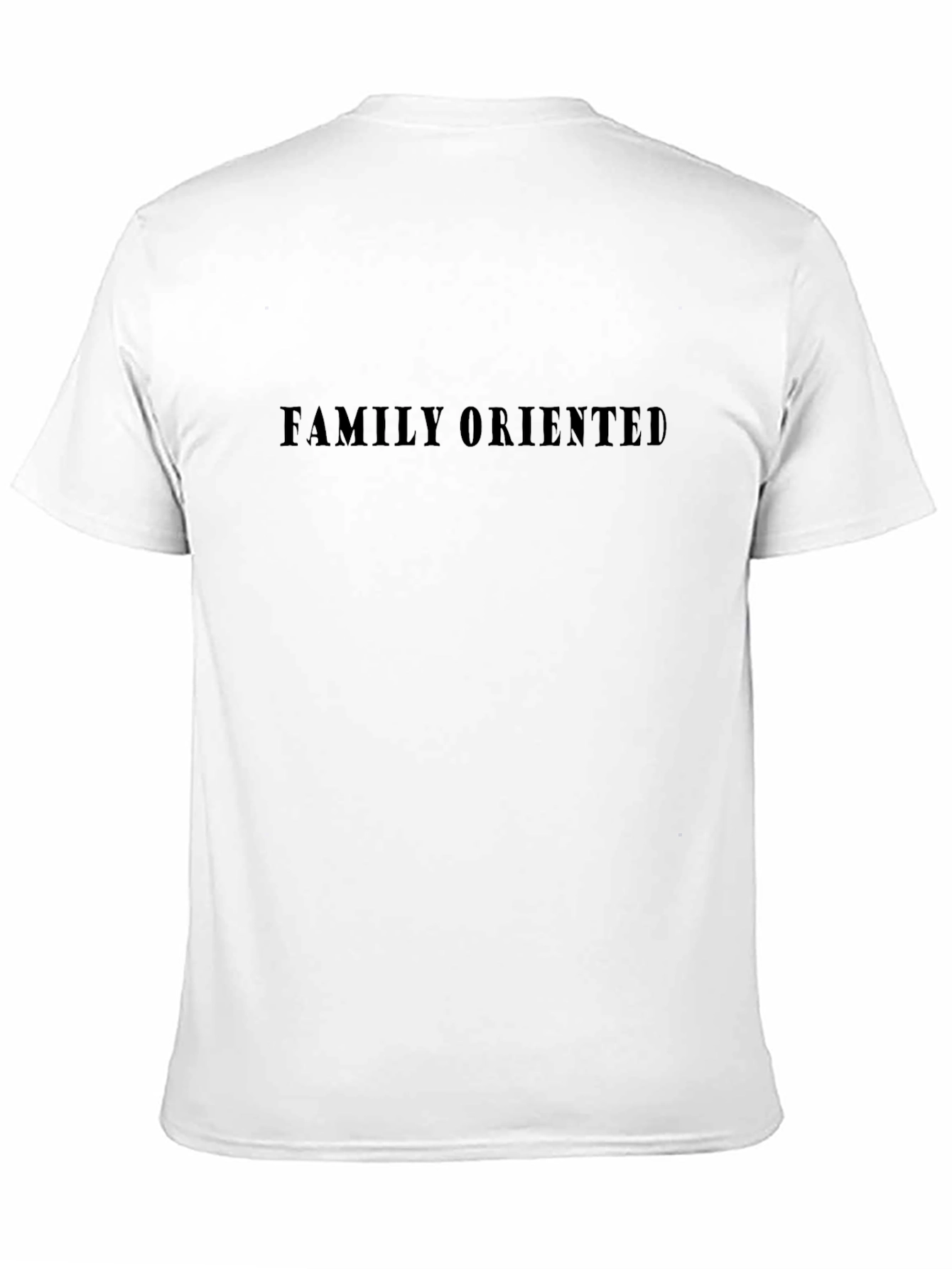 Family Oriented Black Graphic T-Shirt