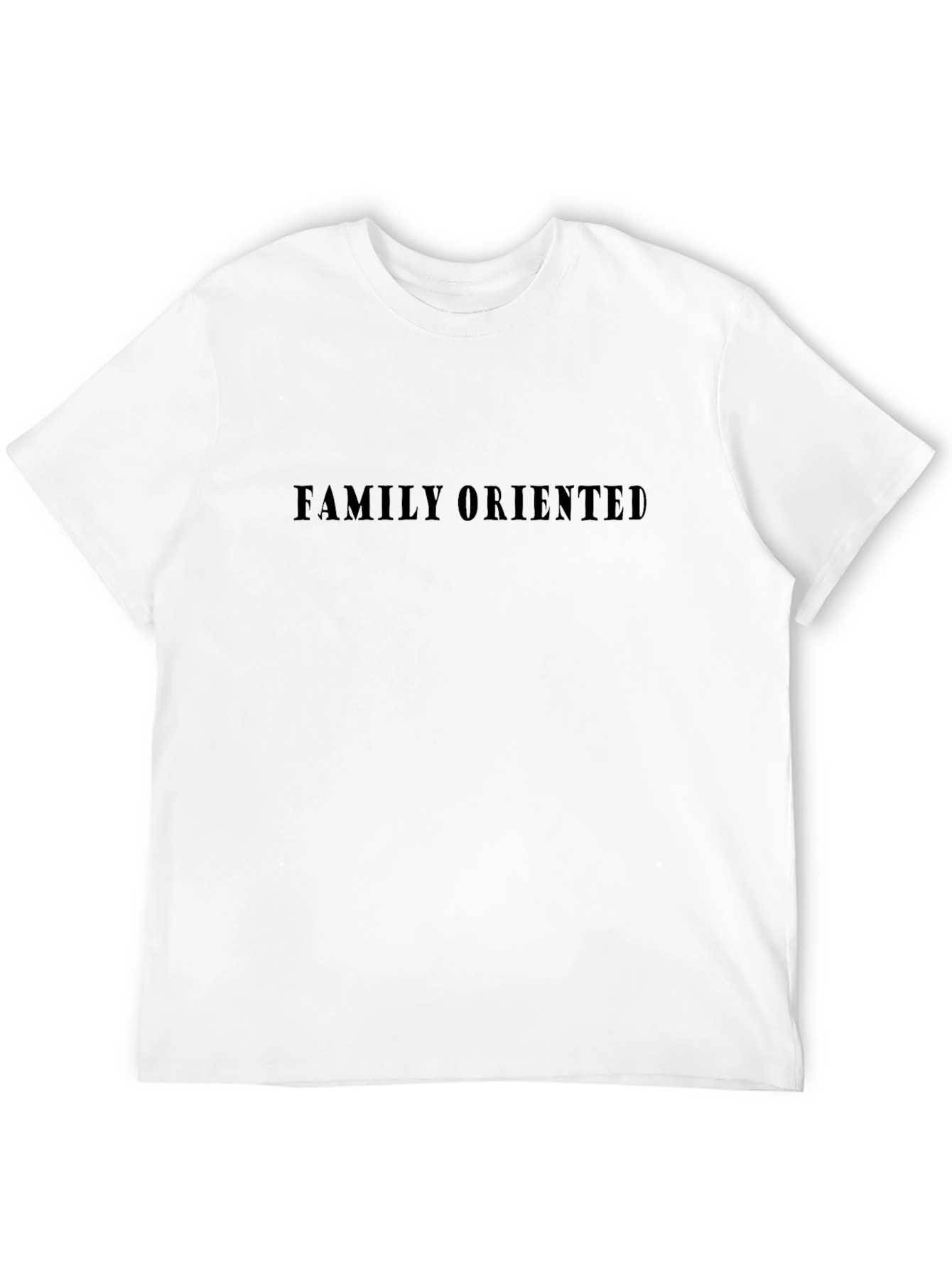 Family Oriented Black Graphic T-Shirt
