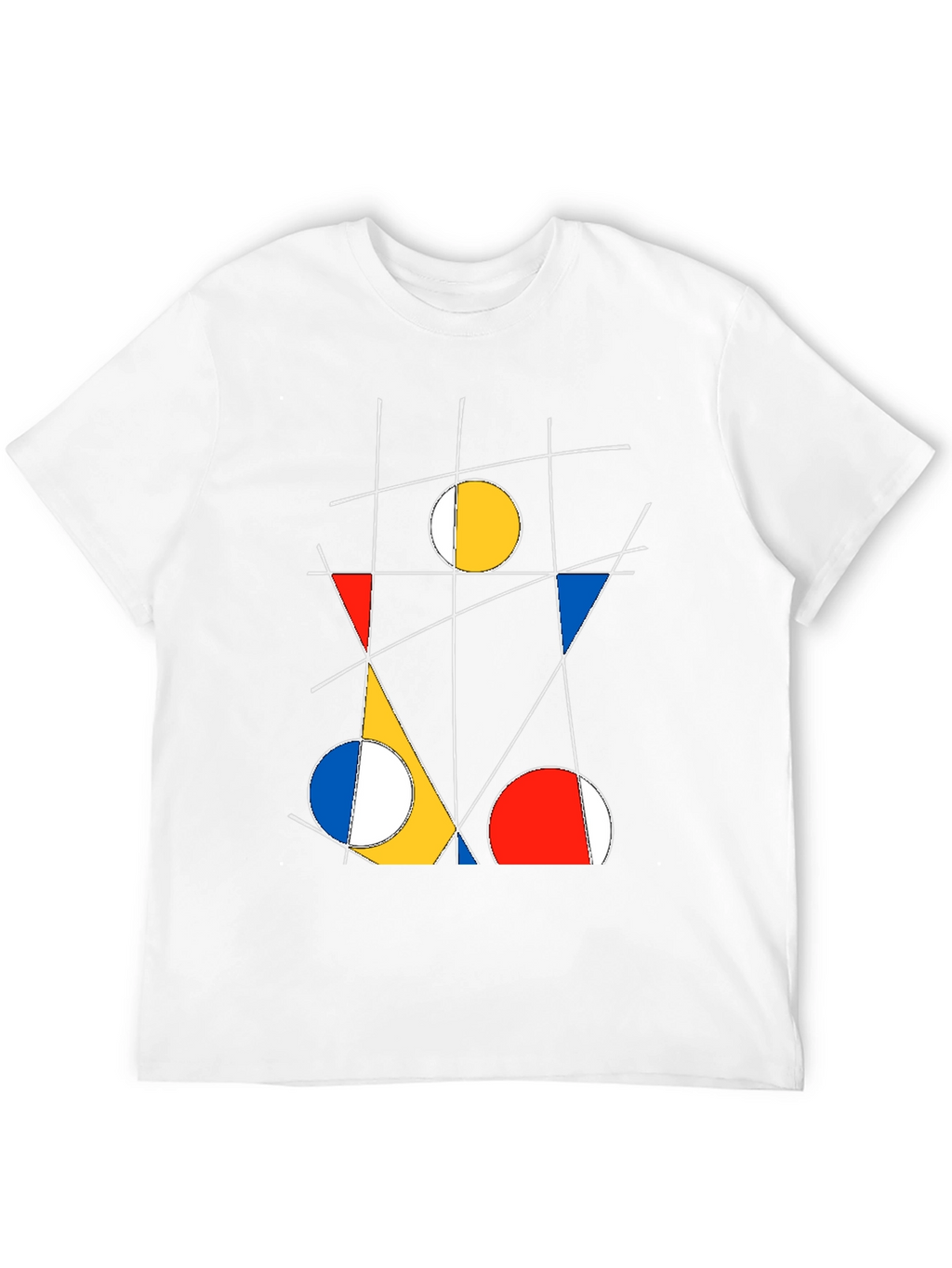 Abstract Geometric Art Black T-Shirt