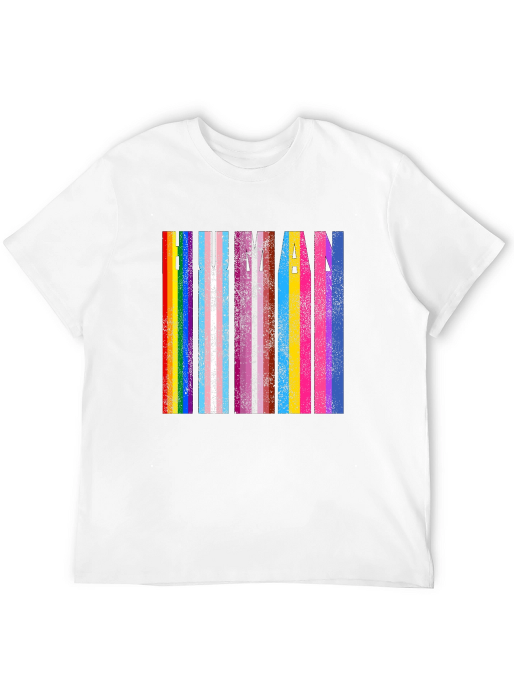Human Pride T-Shirt: Rainbow & Transgender Flag