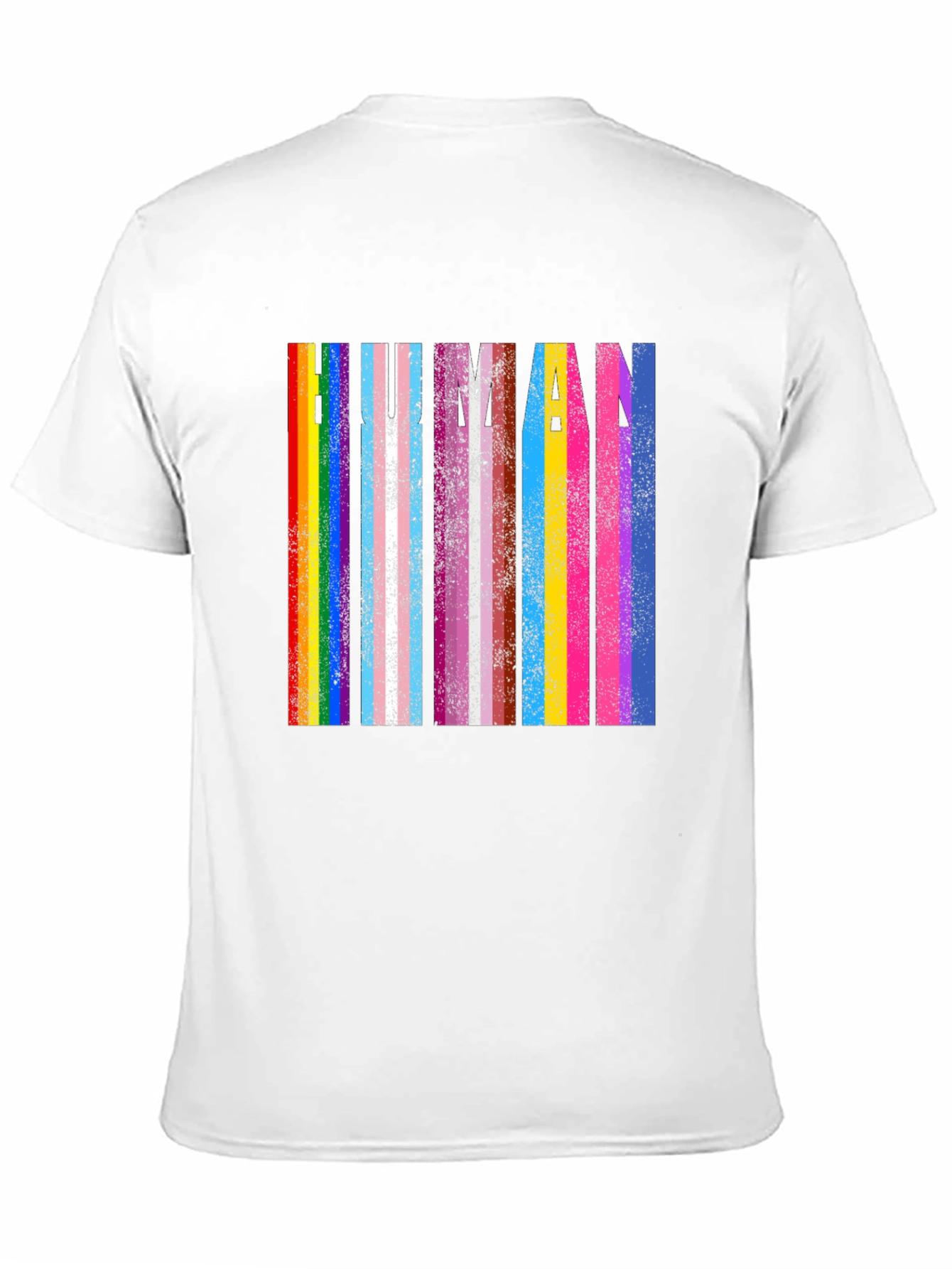 Human Pride T-Shirt: Rainbow & Transgender Flag