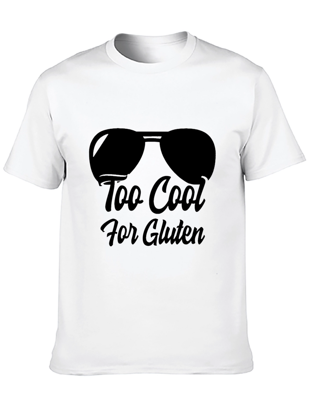 Too Cool for Gluten Black T-Shirt